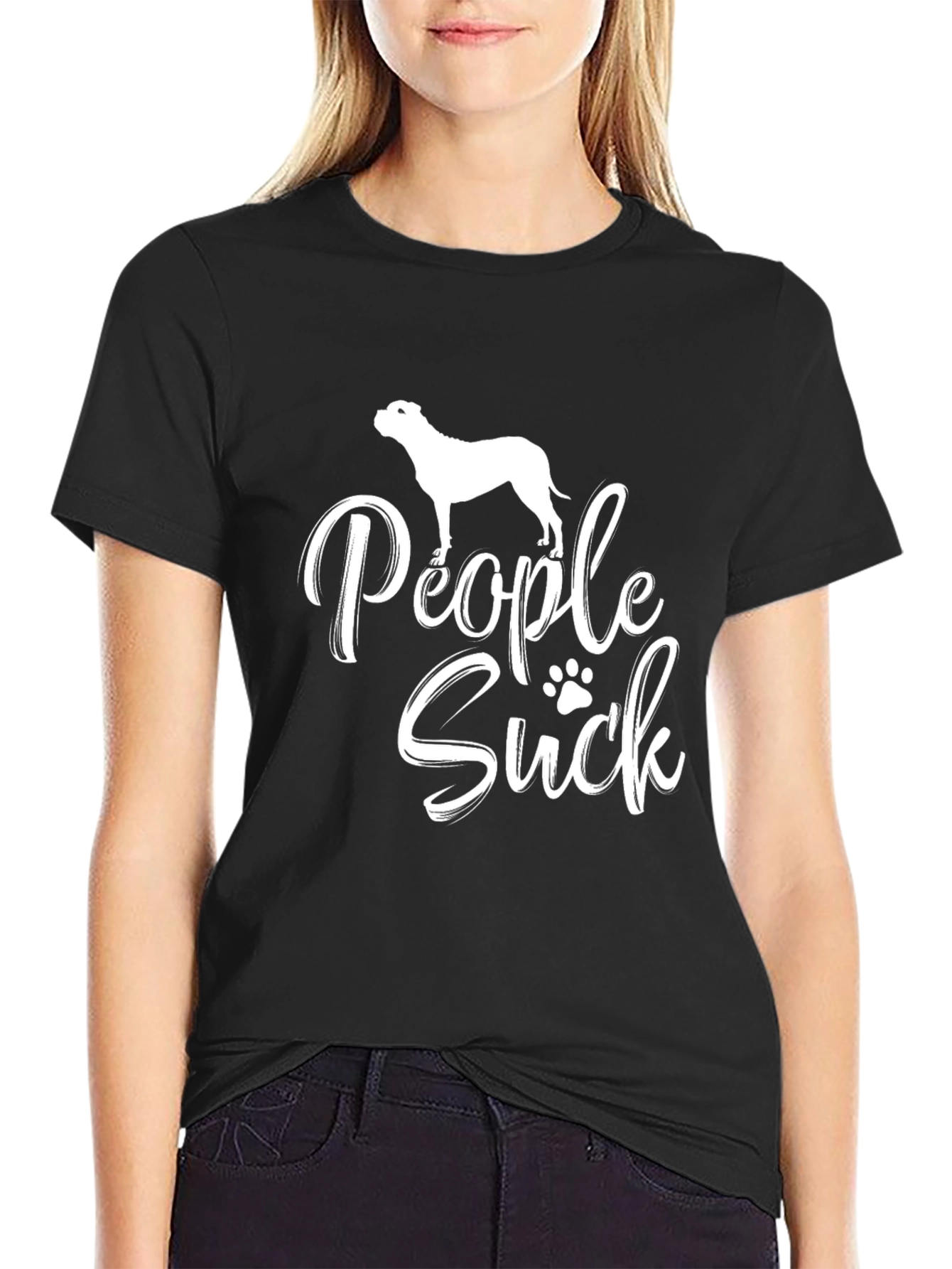People Suck Dog T-Shirt - Sarcastic Pet Lover Tee