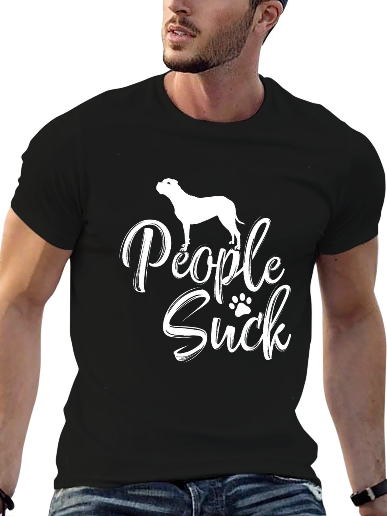 People Suck Dog T-Shirt - Sarcastic Pet Lover Tee
