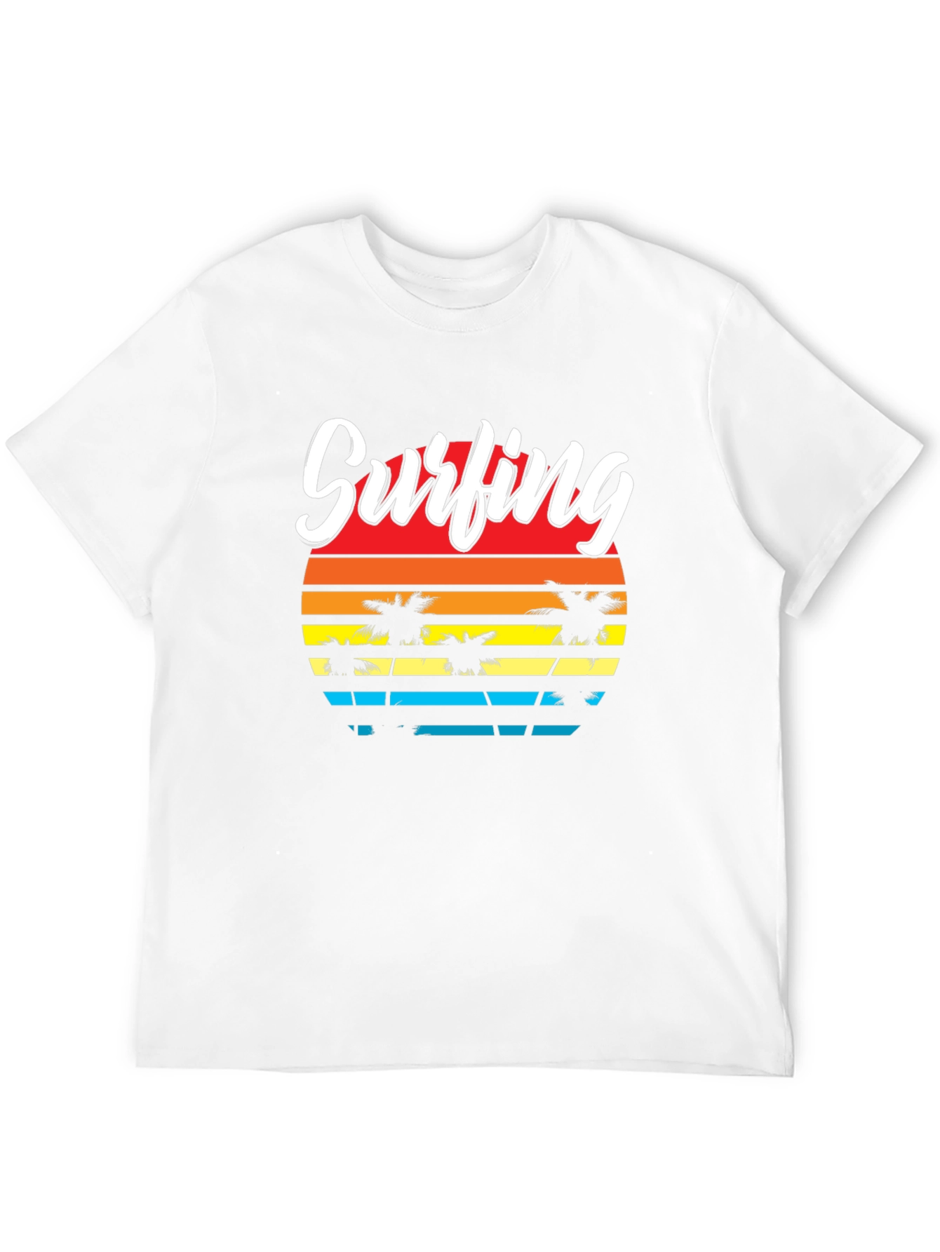 Surfing Sunset Palm Tree T-Shirt