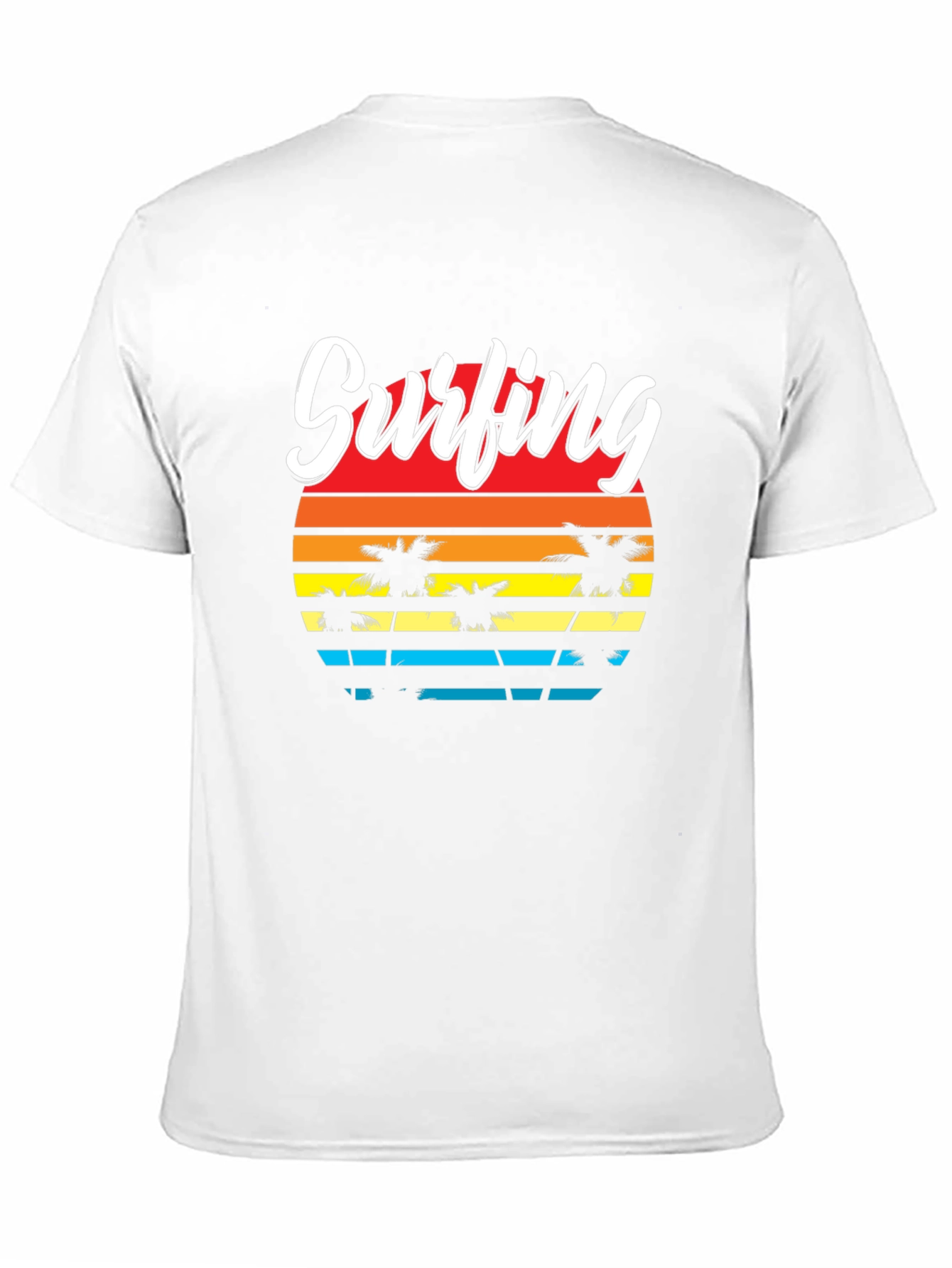 Surfing Sunset Palm Tree T-Shirt