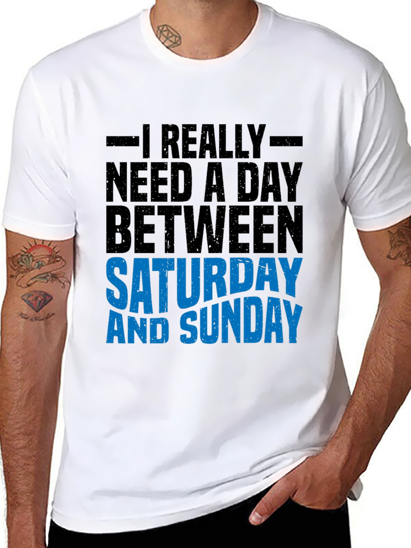 Funny Weekend T-Shirt: Day Between Saturday & Sunday