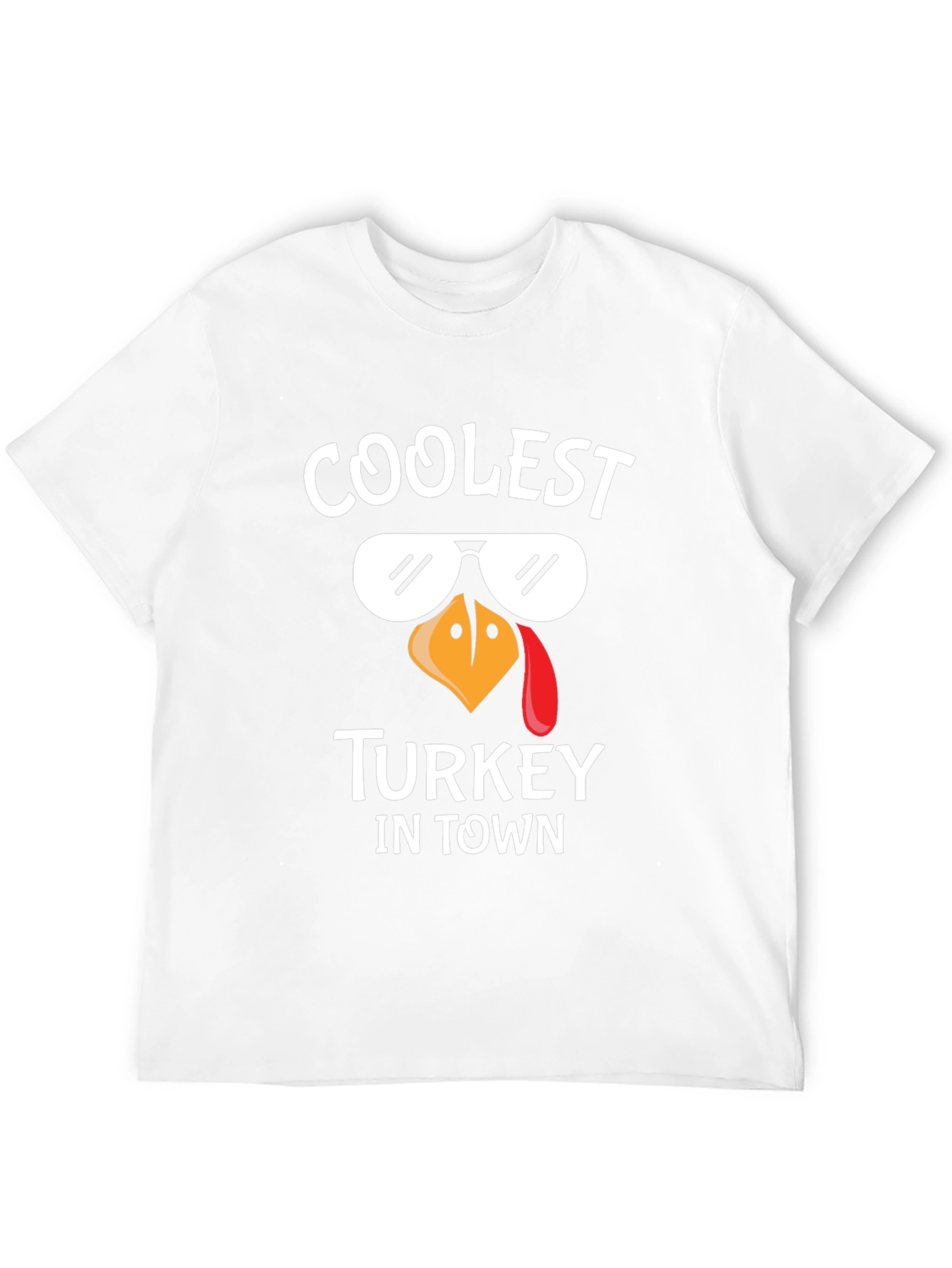 Coolest Turkey in Town Black Graphic Tee
