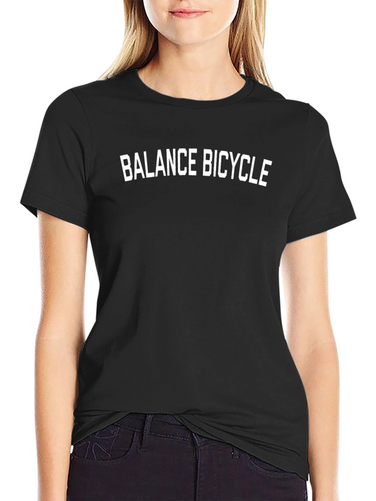Balance Bicycle Graphic Tee - Black Cotton T-Shirt