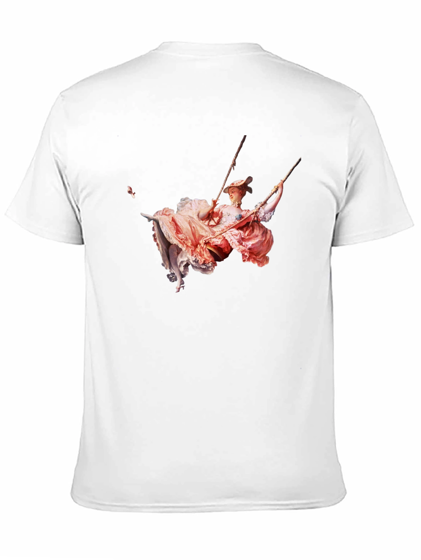 Rococo Swing Art Graphic Tee - Stylish Black T-Shirt