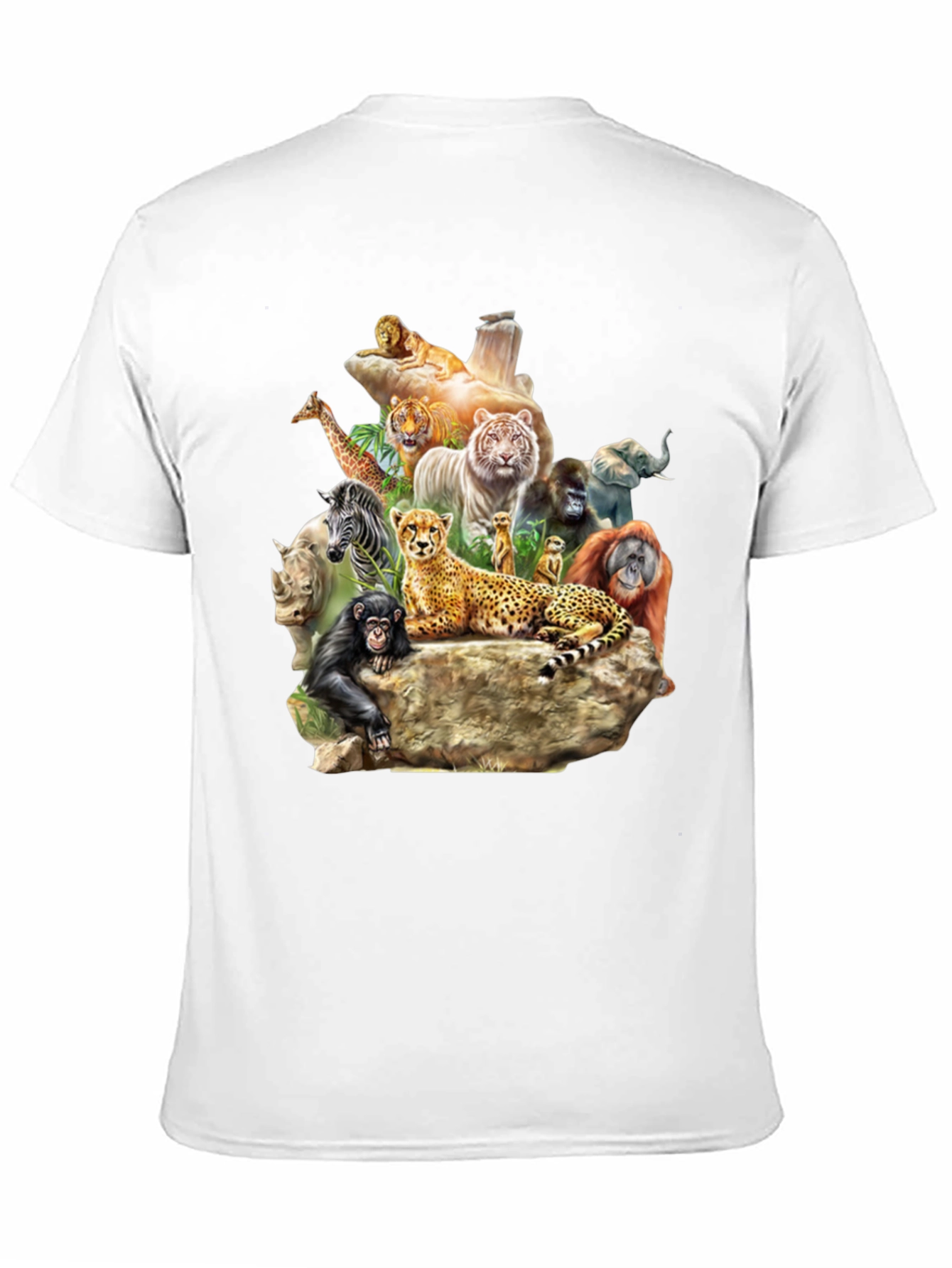 Wildlife Animals Graphic T-Shirt - Black