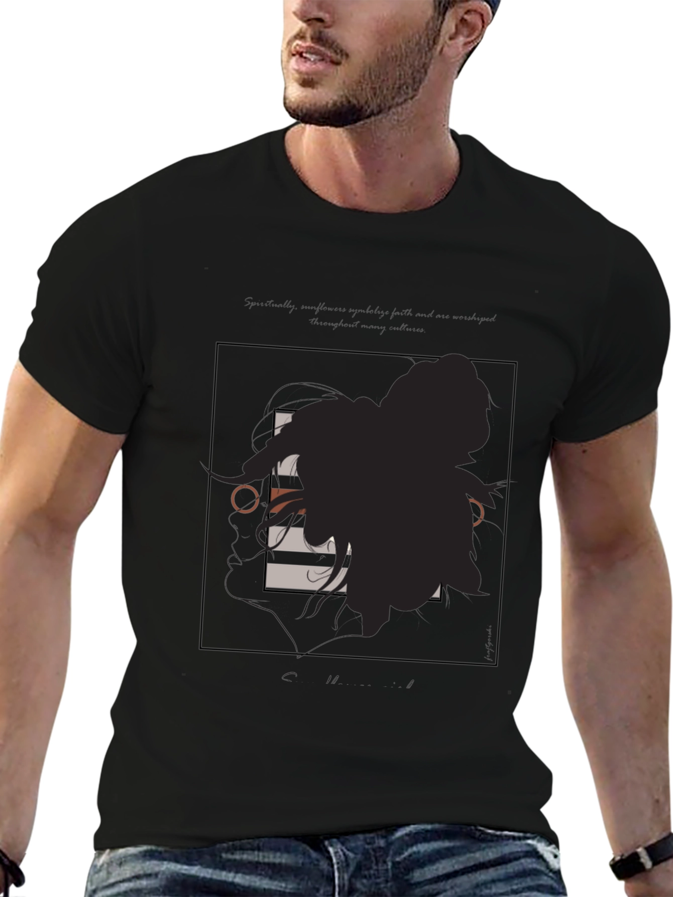 Modern Graphic Tee - Silhouette Art T-Shirt