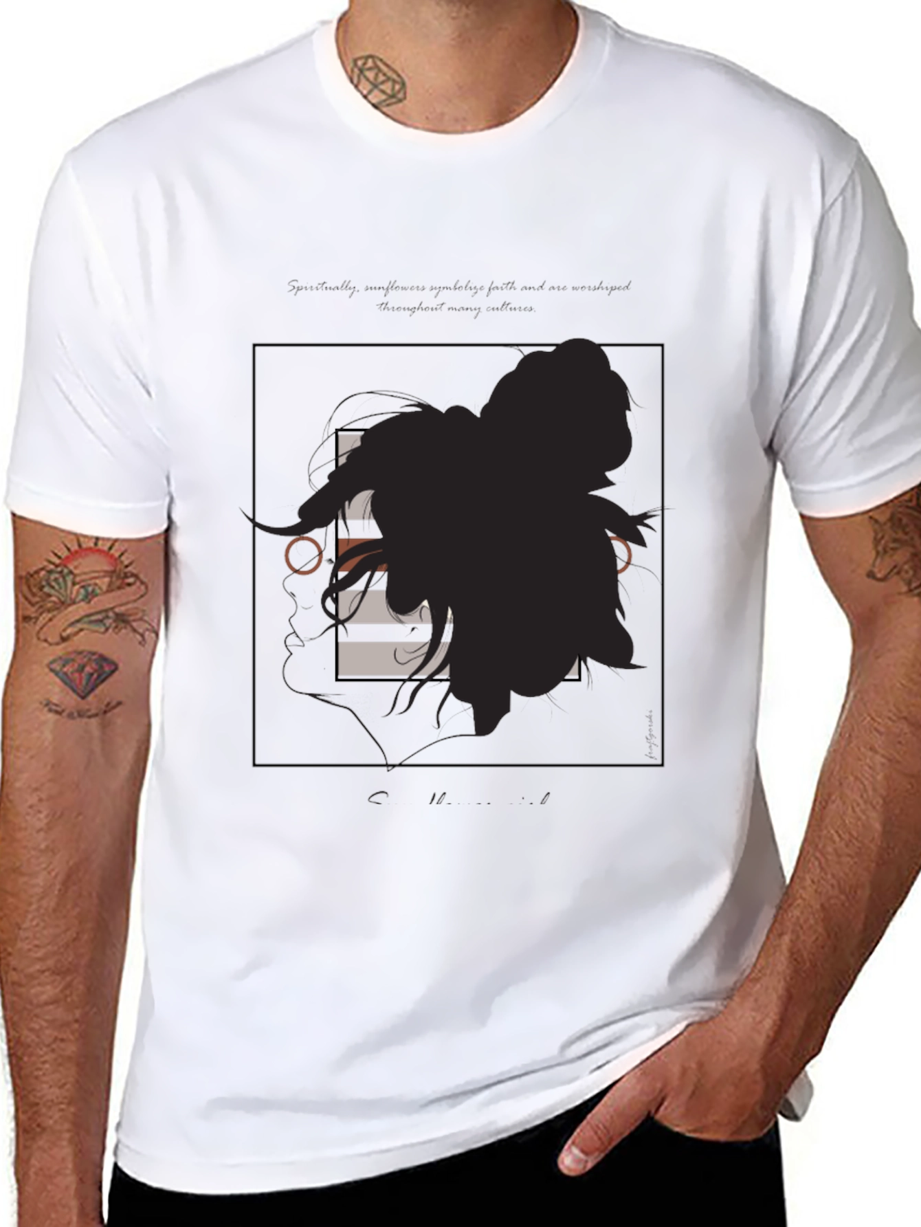 Modern Graphic Tee - Silhouette Art T-Shirt
