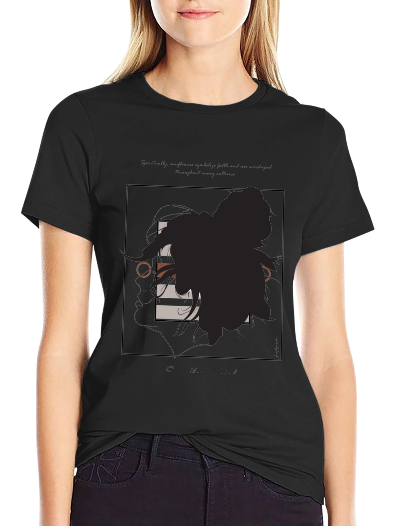 Modern Graphic Tee - Silhouette Art T-Shirt