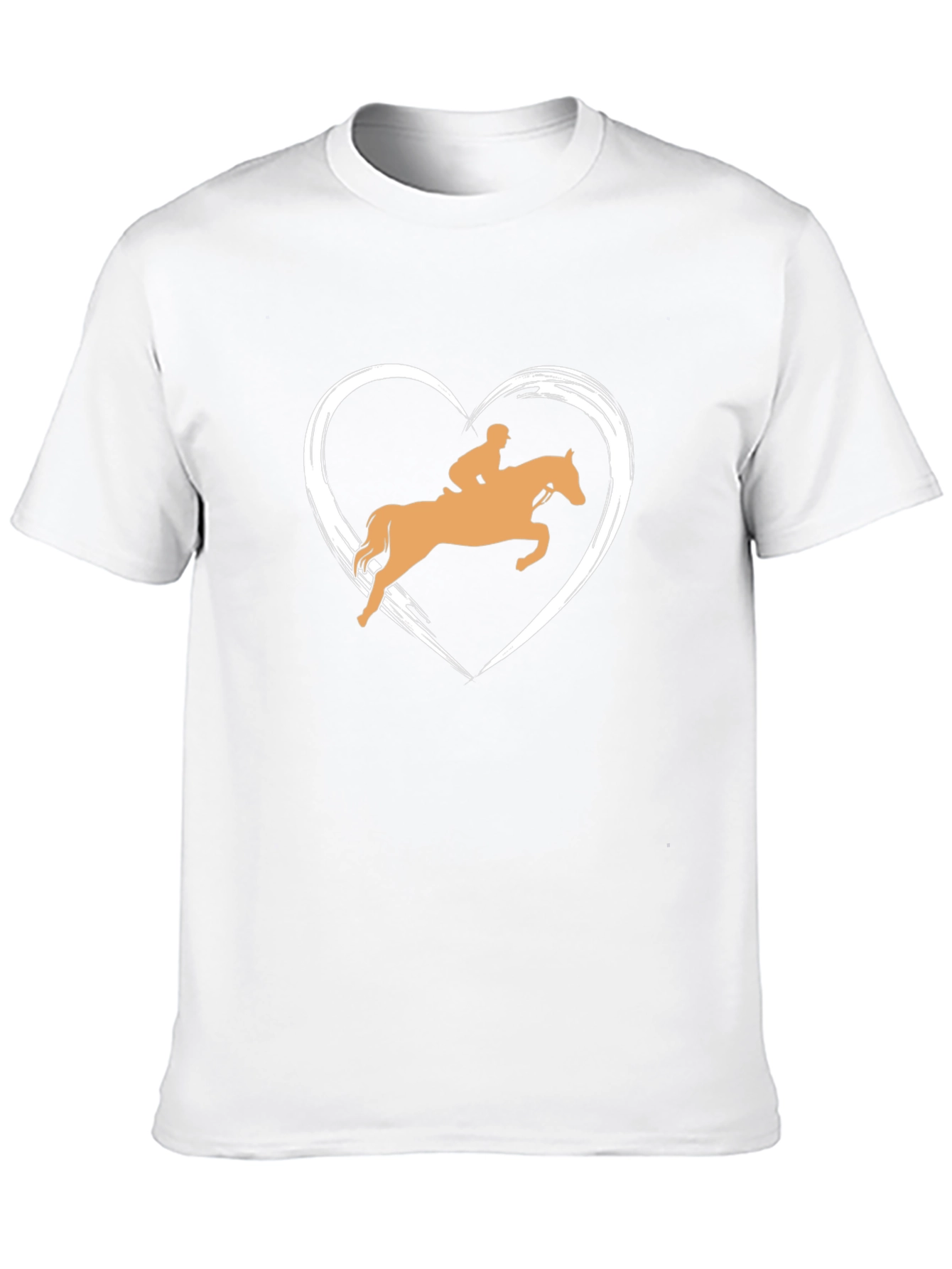 Equestrian Heart Graphic Tee - Black Cotton Comfort