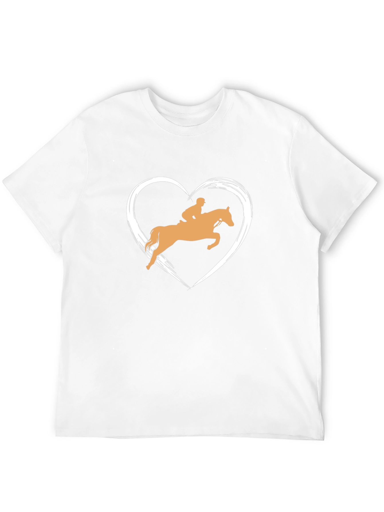 Equestrian Heart Graphic Tee - Black Cotton Comfort