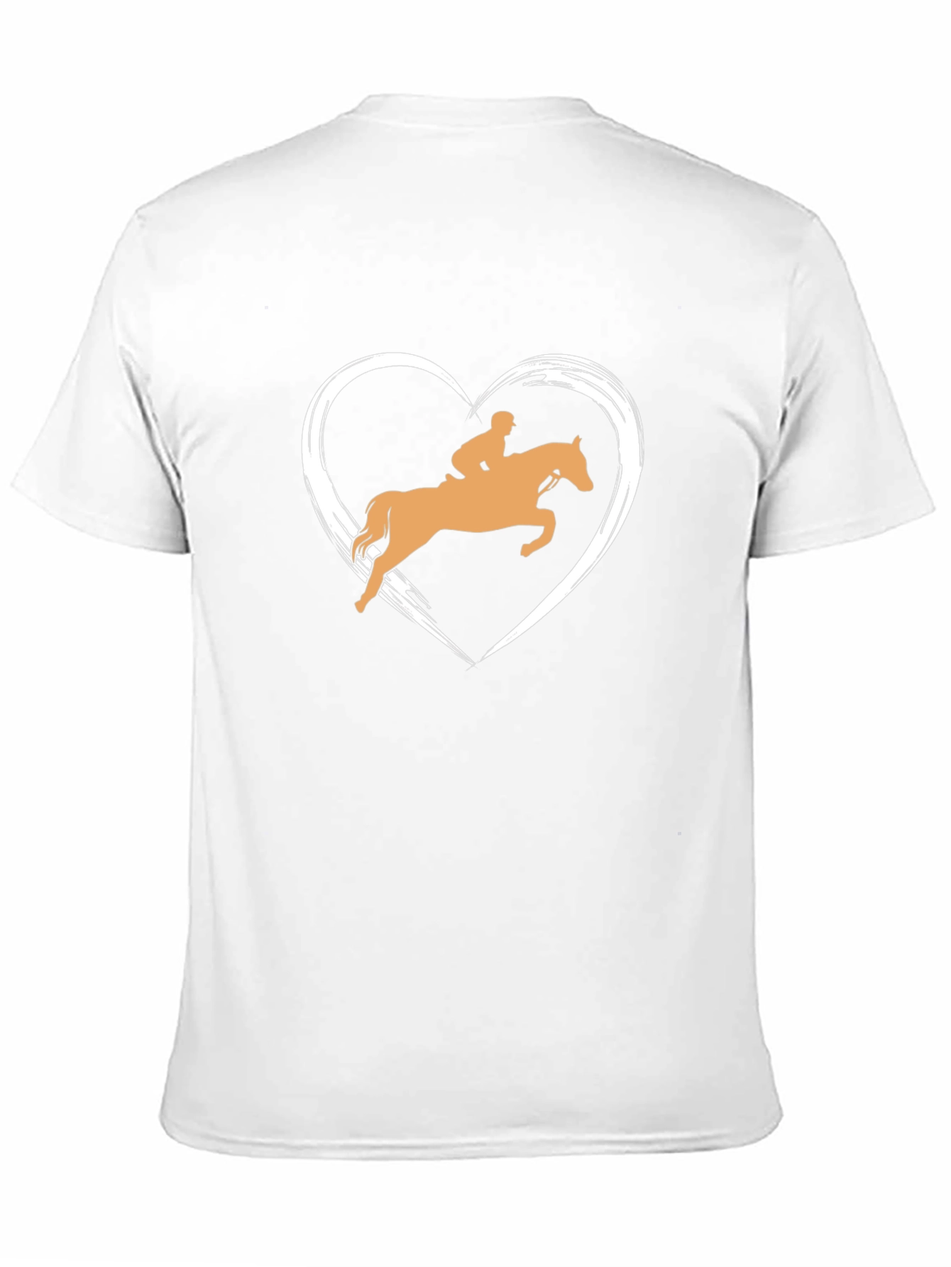Equestrian Heart Graphic Tee - Black Cotton Comfort