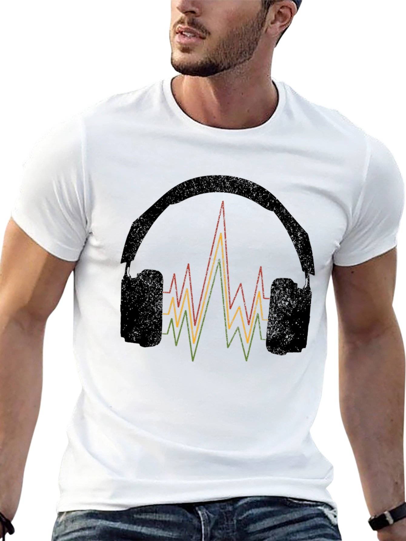 Headphones & Equalizer Graphic T-Shirt