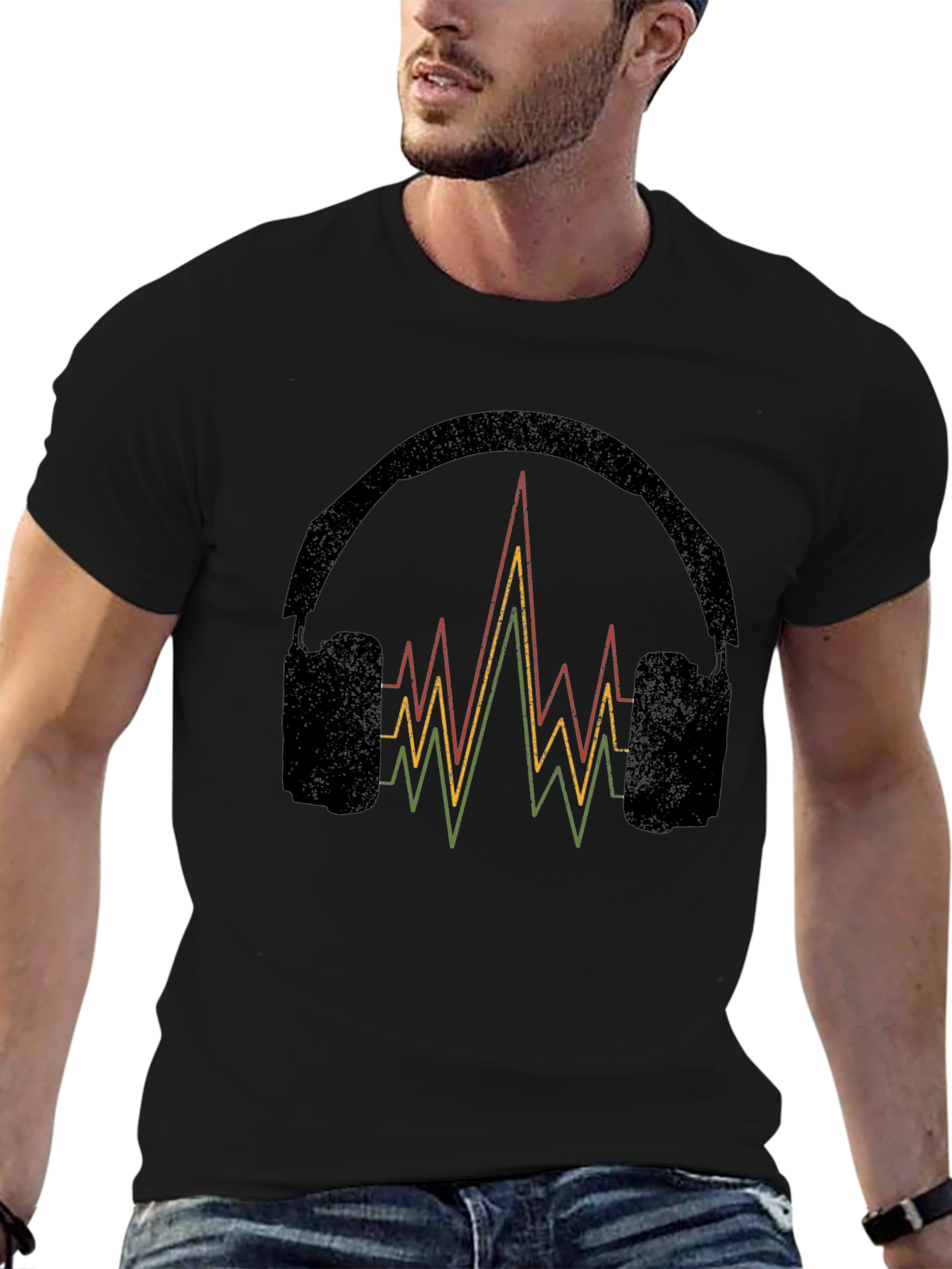 Headphones & Equalizer Graphic T-Shirt