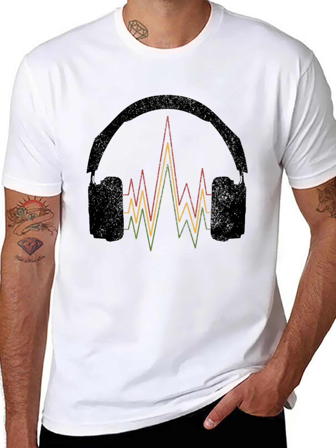 Headphones & Equalizer Graphic T-Shirt