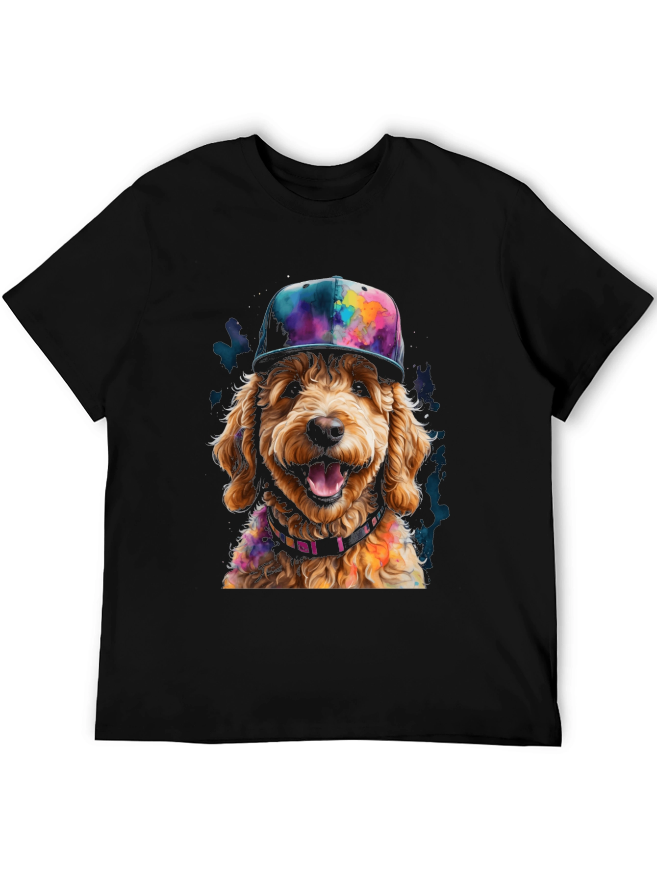 Dog in Hat Graphic Tee - Cool Pup Design