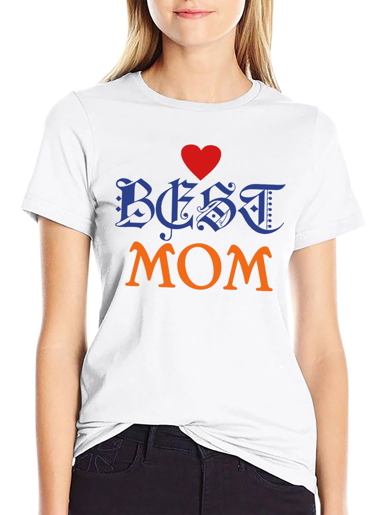 Best Mom T-Shirt - Heart Design