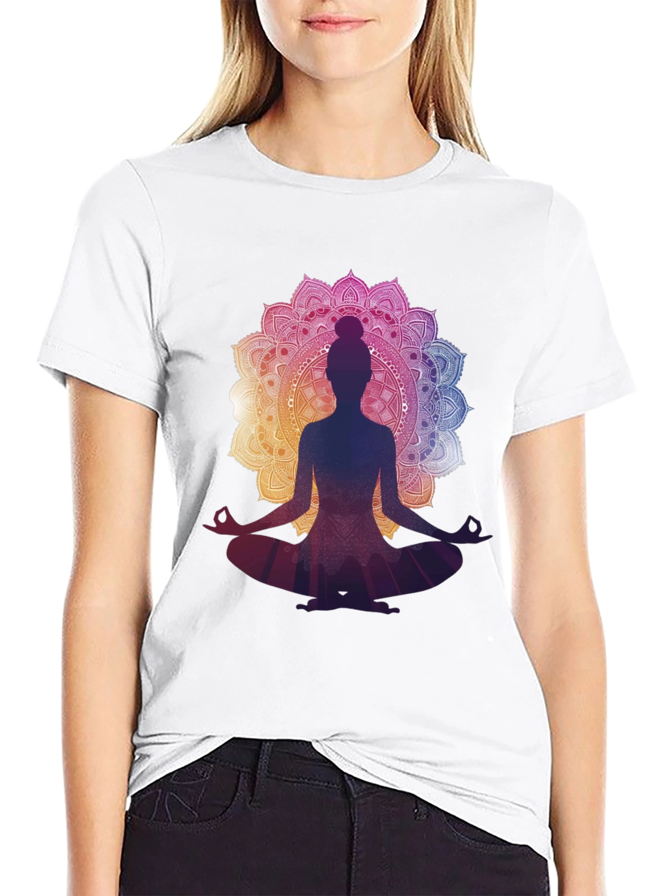 Yoga Mandala Graphic Tee - Meditation T-Shirt