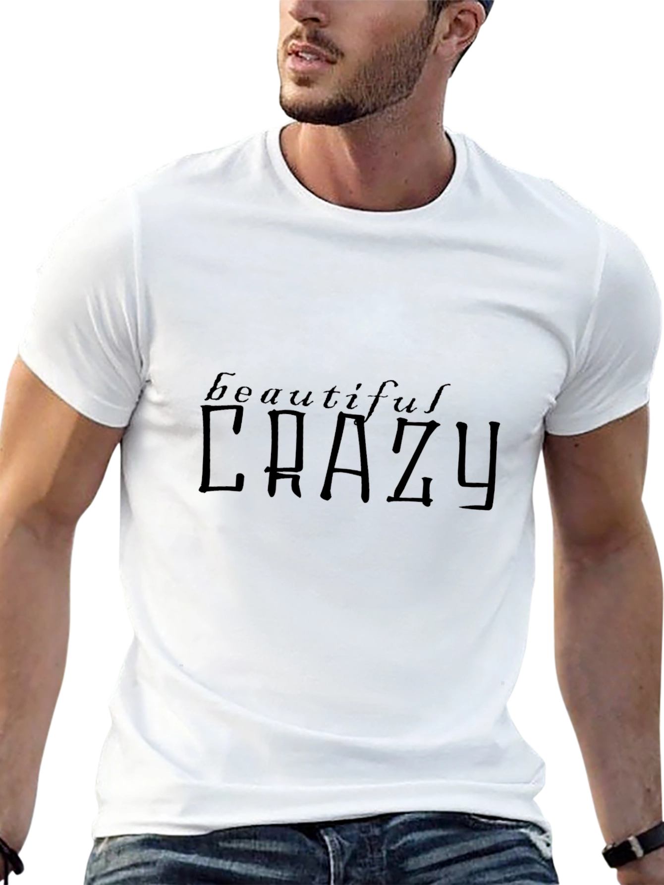Beautiful Crazy Black Graphic Tee