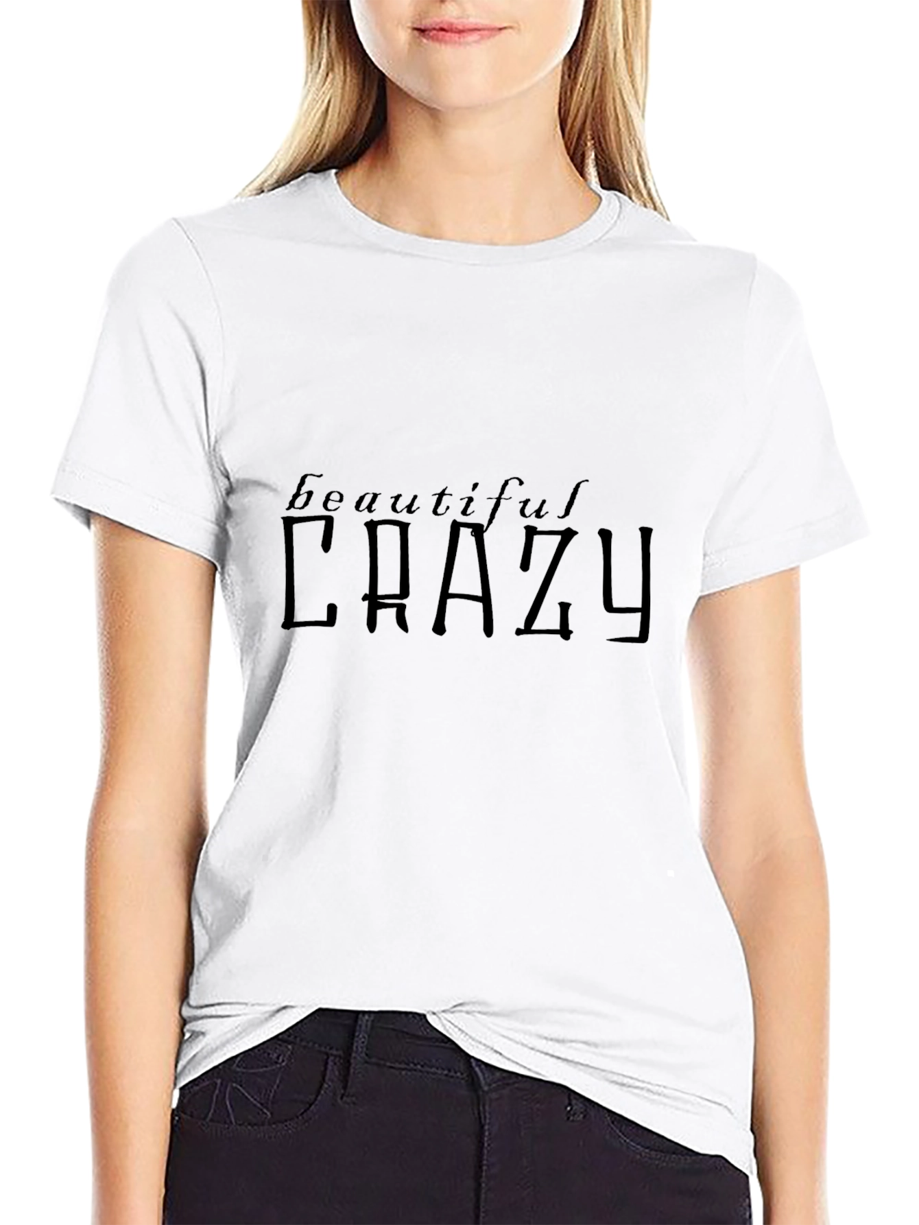 Beautiful Crazy Black Graphic Tee