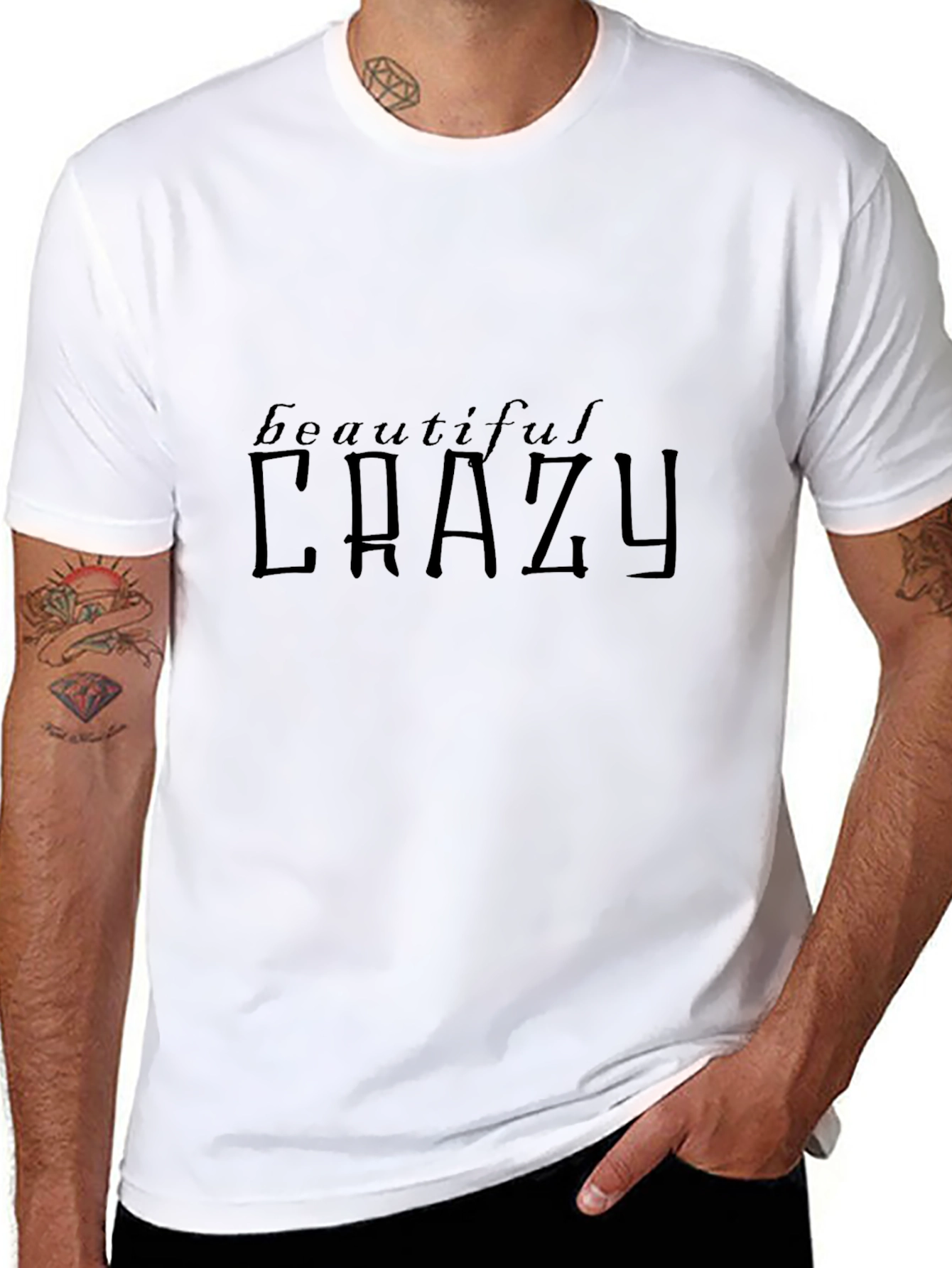 Beautiful Crazy Black Graphic Tee