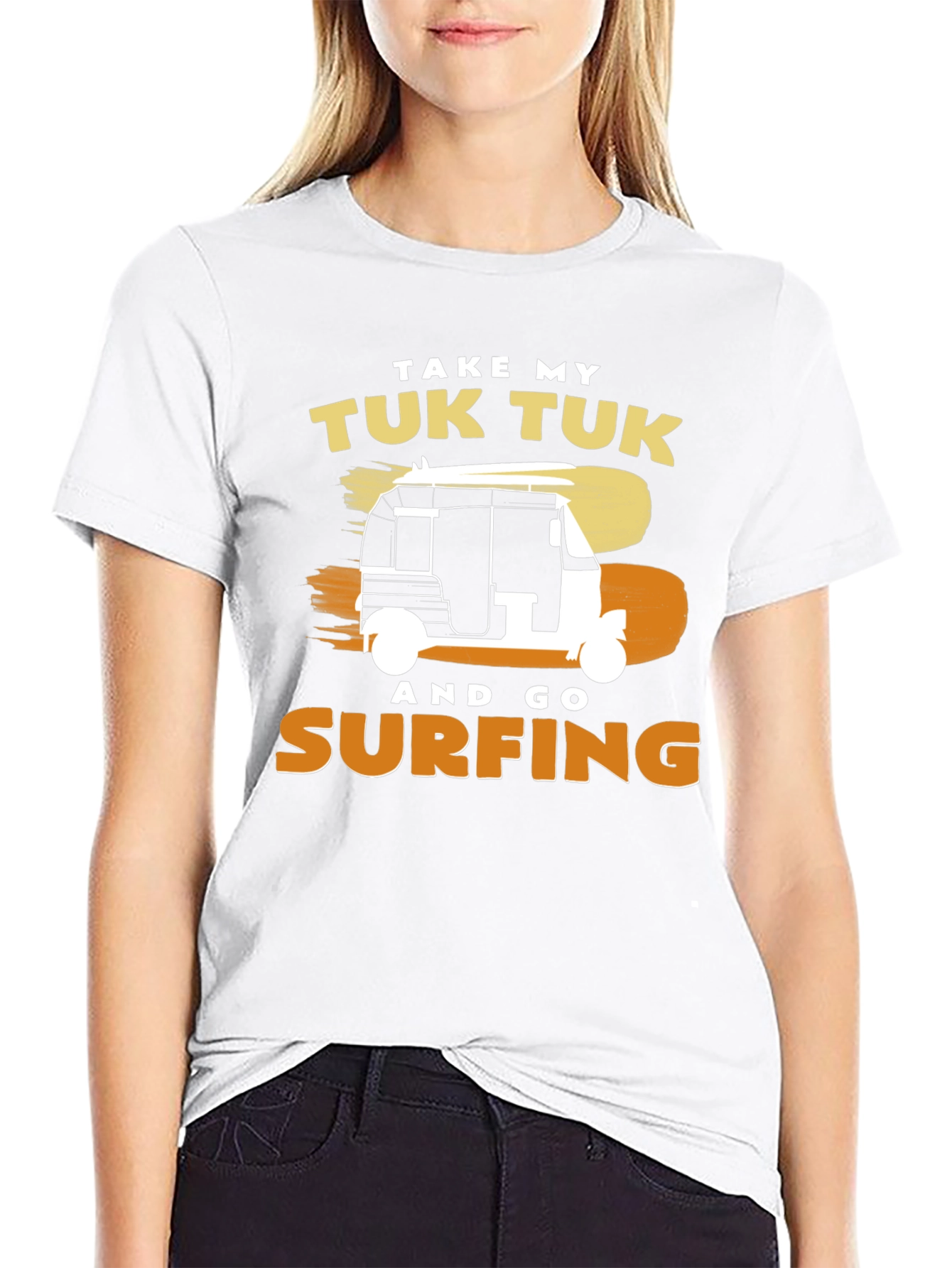 Tuk Tuk Surfing Graphic Tee - Vacation Style