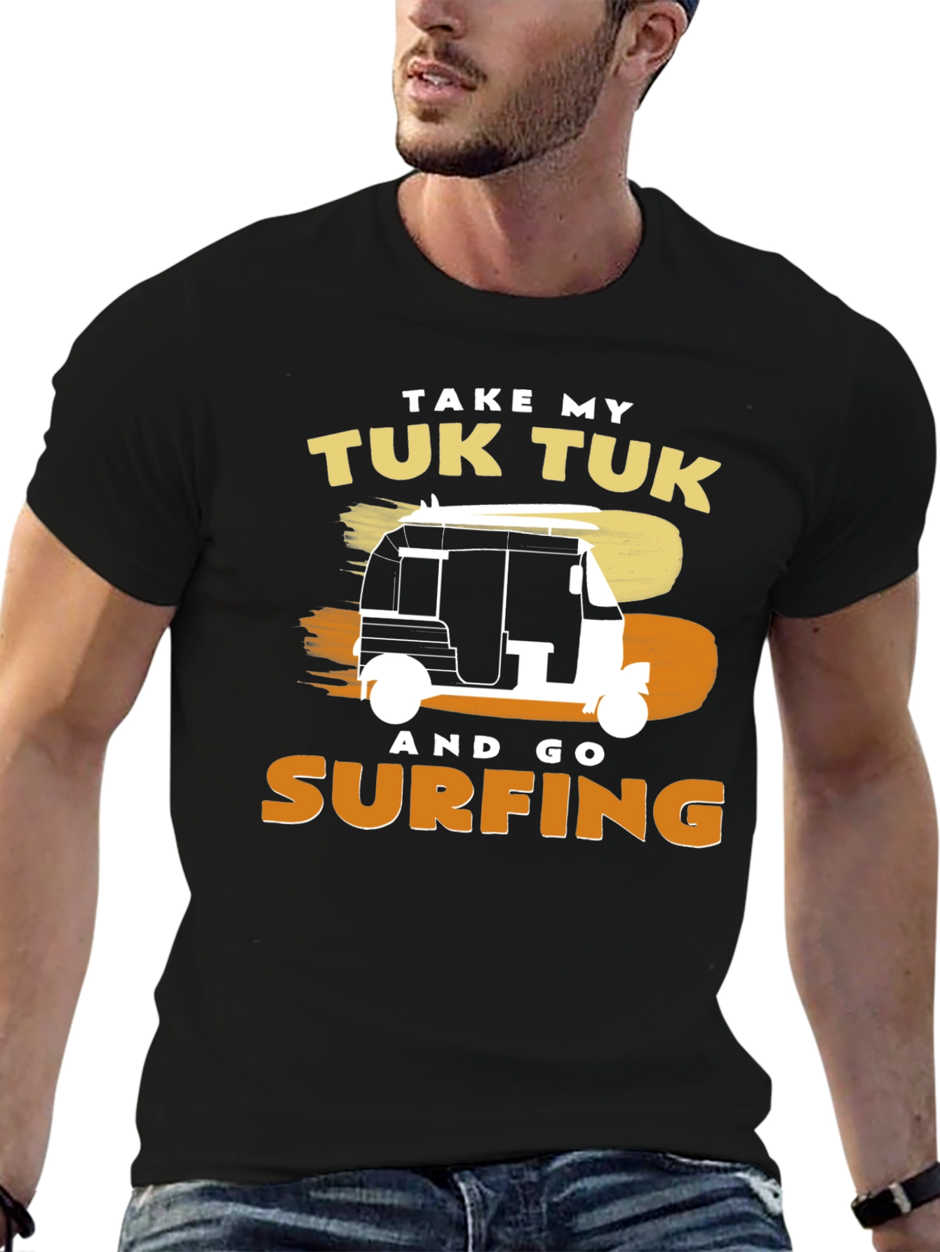 Tuk Tuk Surfing Graphic Tee - Vacation Style