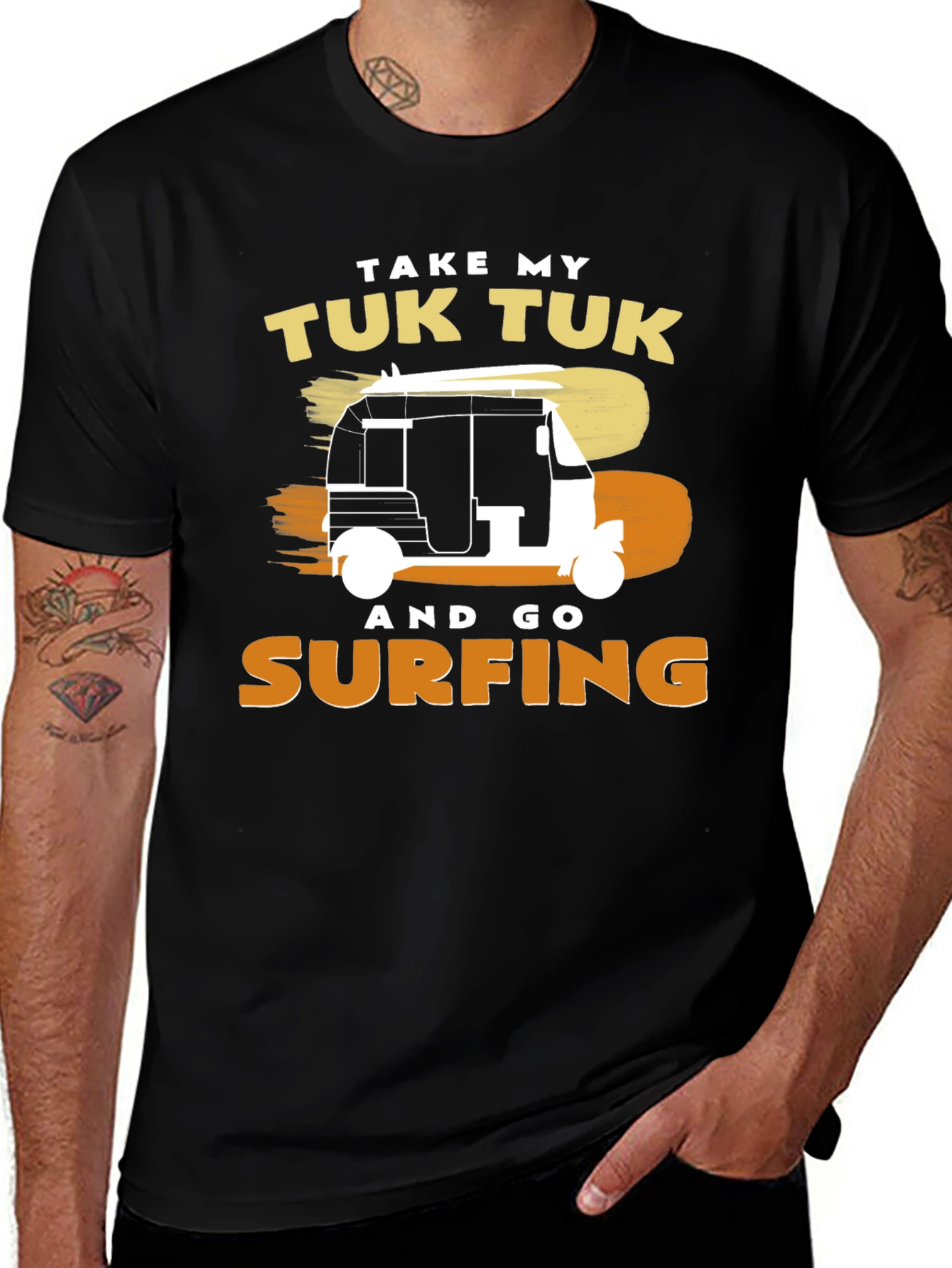 Tuk Tuk Surfing Graphic Tee - Vacation Style