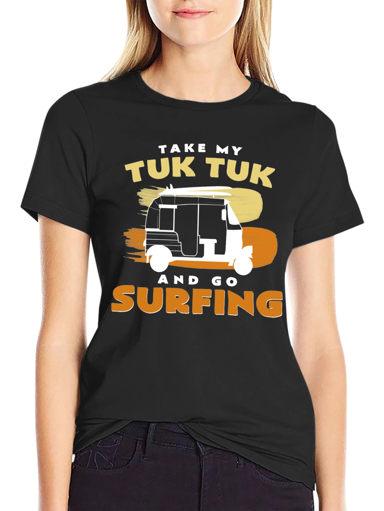 Tuk Tuk Surfing Graphic Tee - Vacation Style