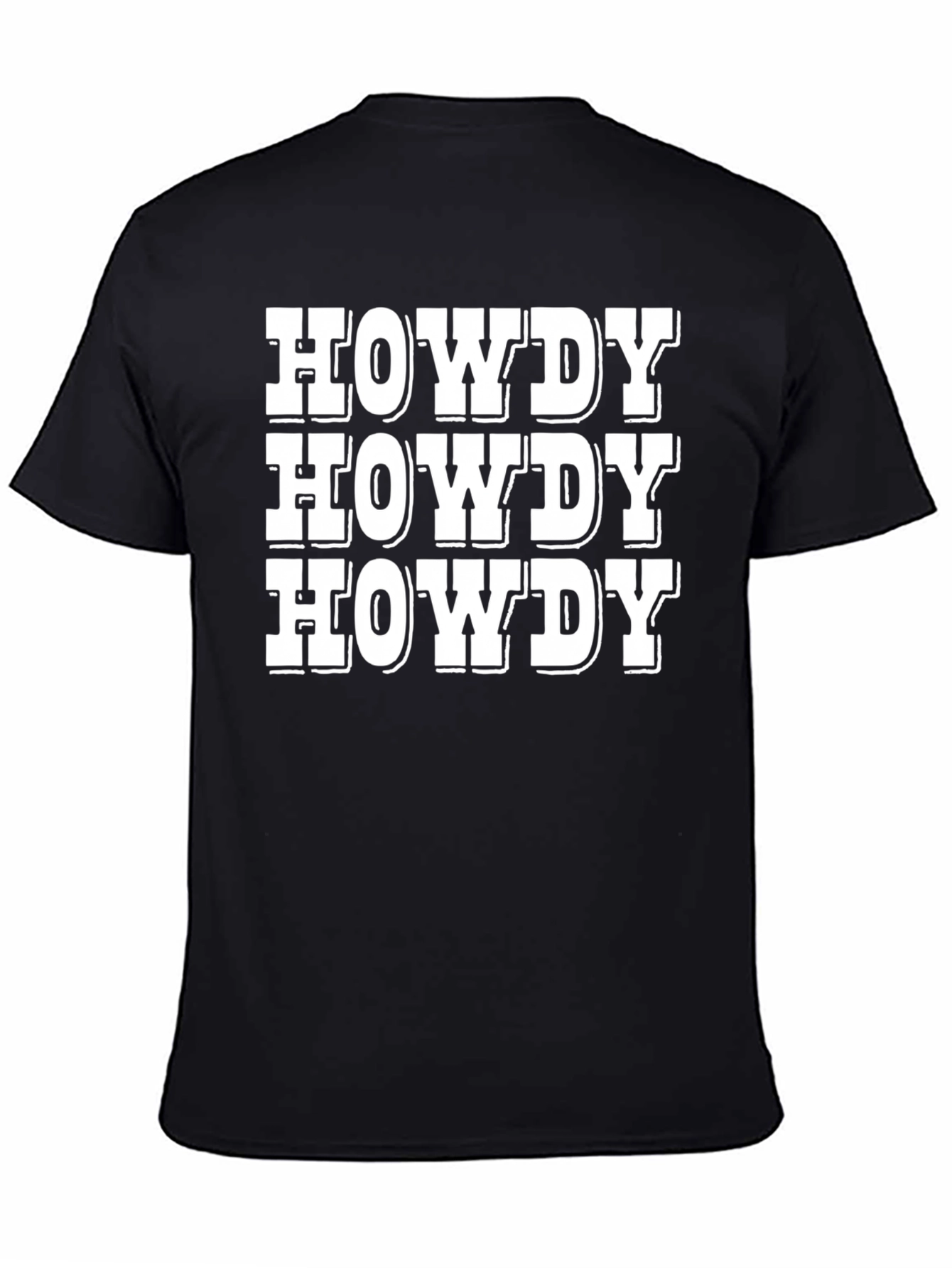 Howdy T-Shirt - Black Casual Western