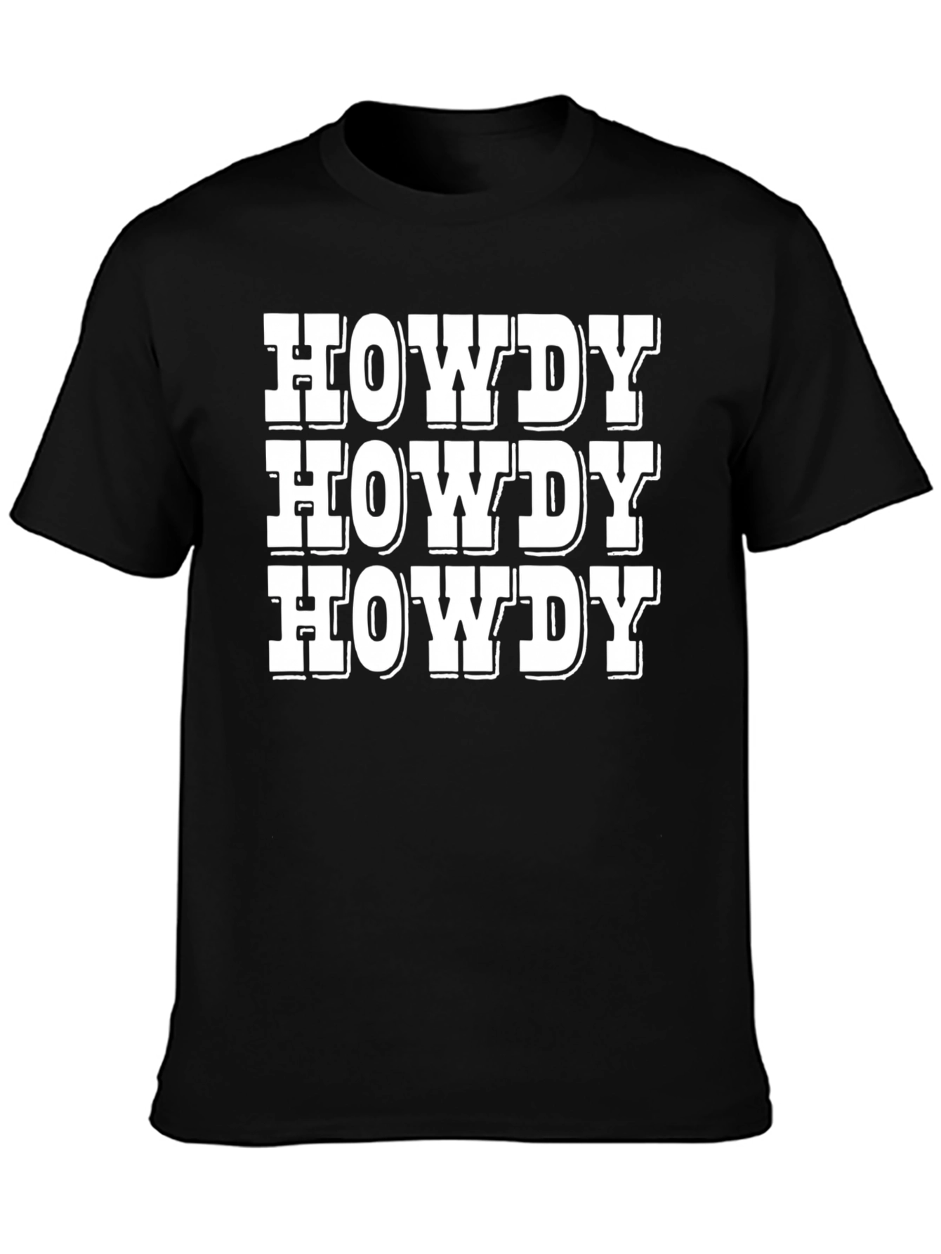 Howdy T-Shirt - Black Casual Western