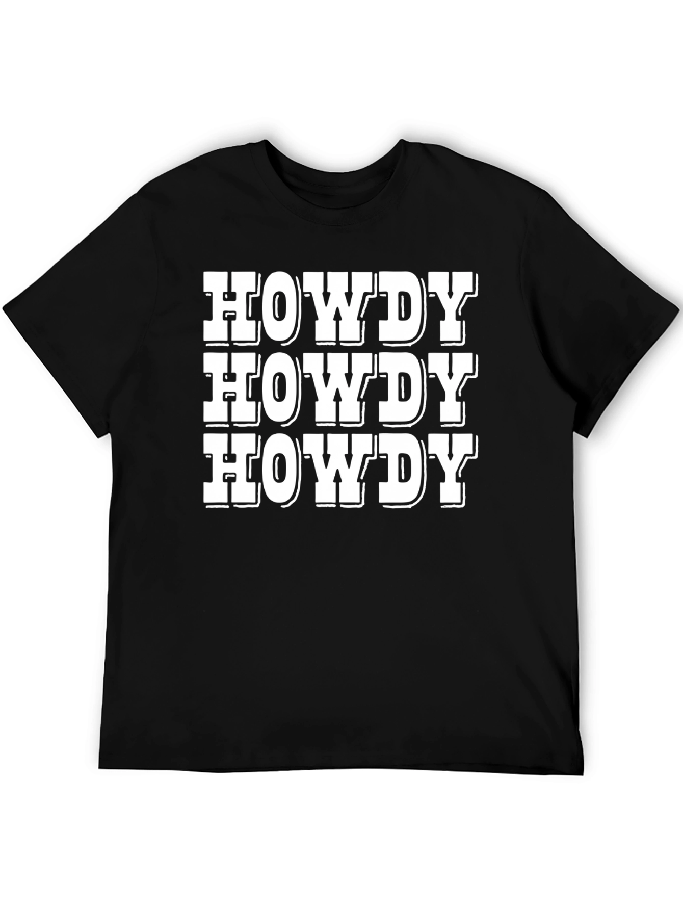 Howdy T-Shirt - Black Casual Western