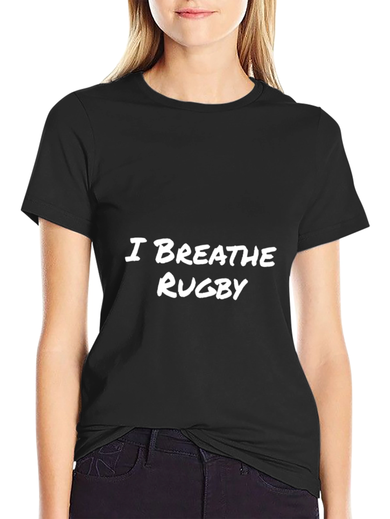 I Breathe Rugby Black T-Shirt