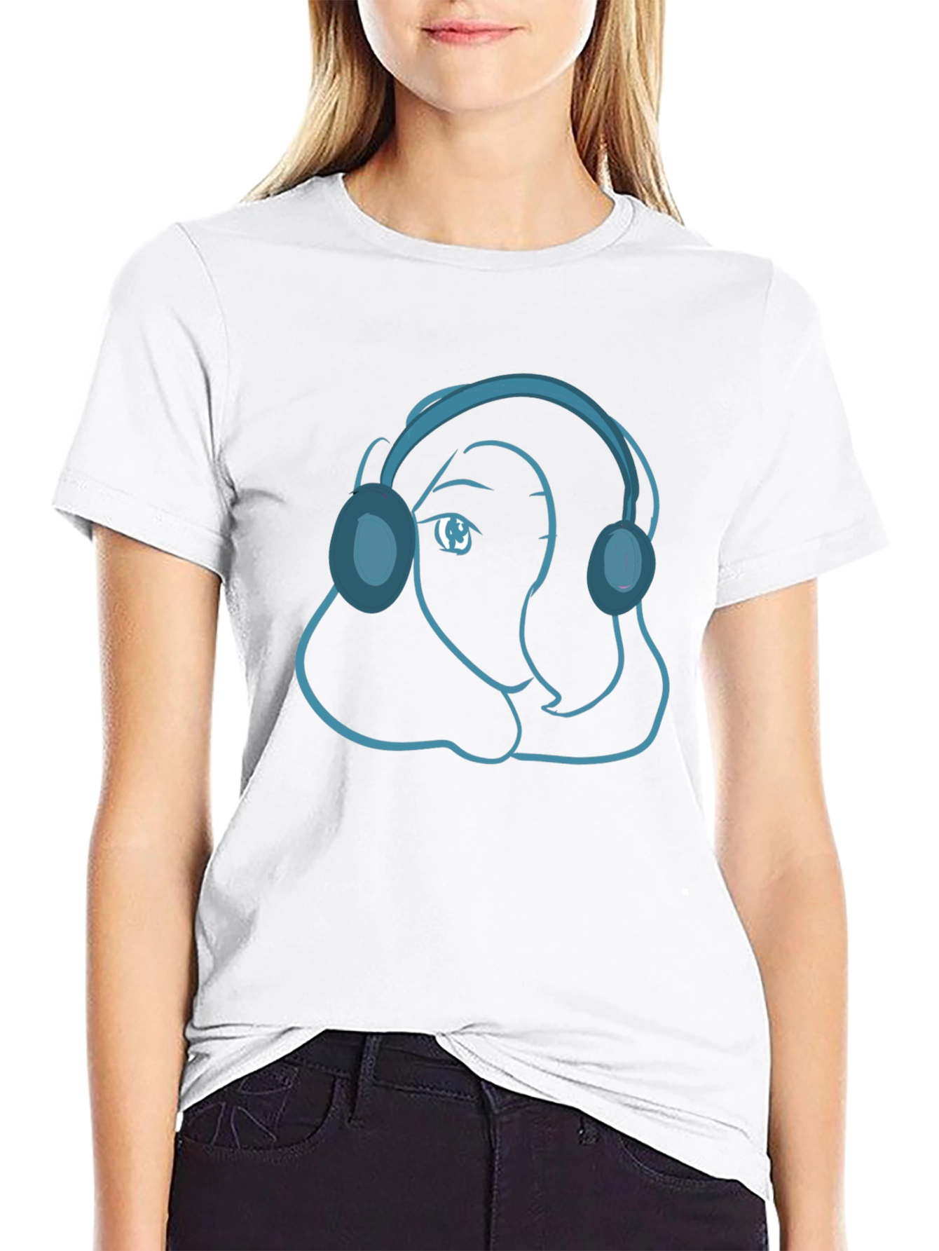 Cool Cartoon Headphone T-Shirt