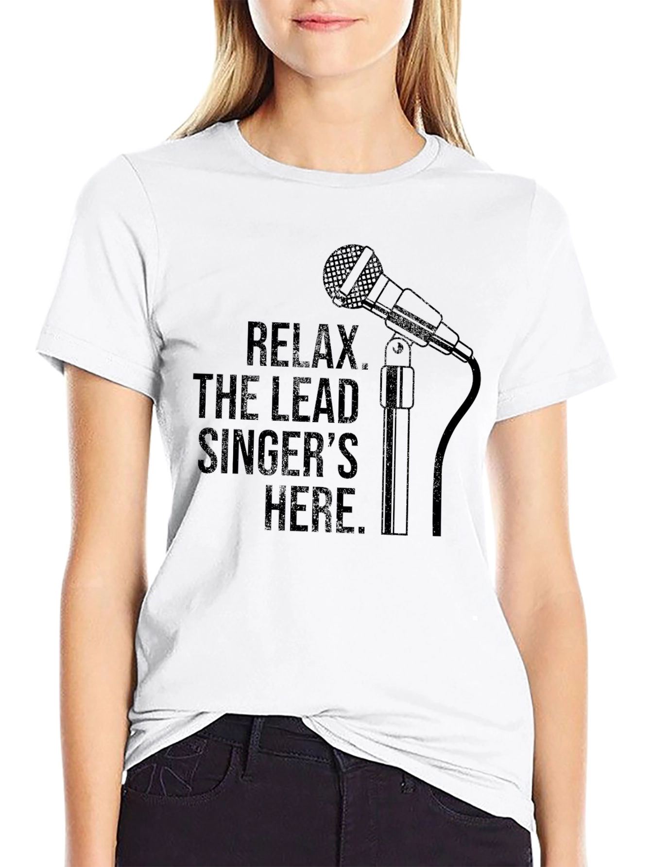 Relax The Lead Singers Here Black T-Shirt