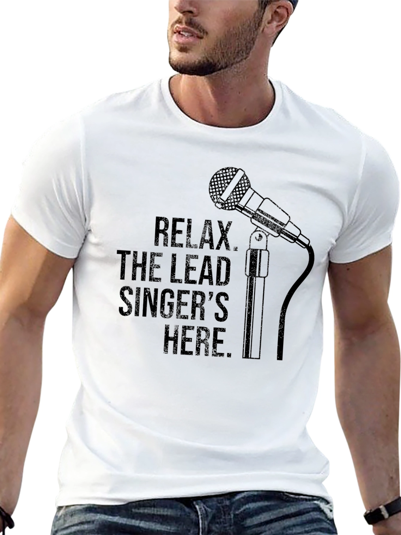 Relax The Lead Singers Here Black T-Shirt