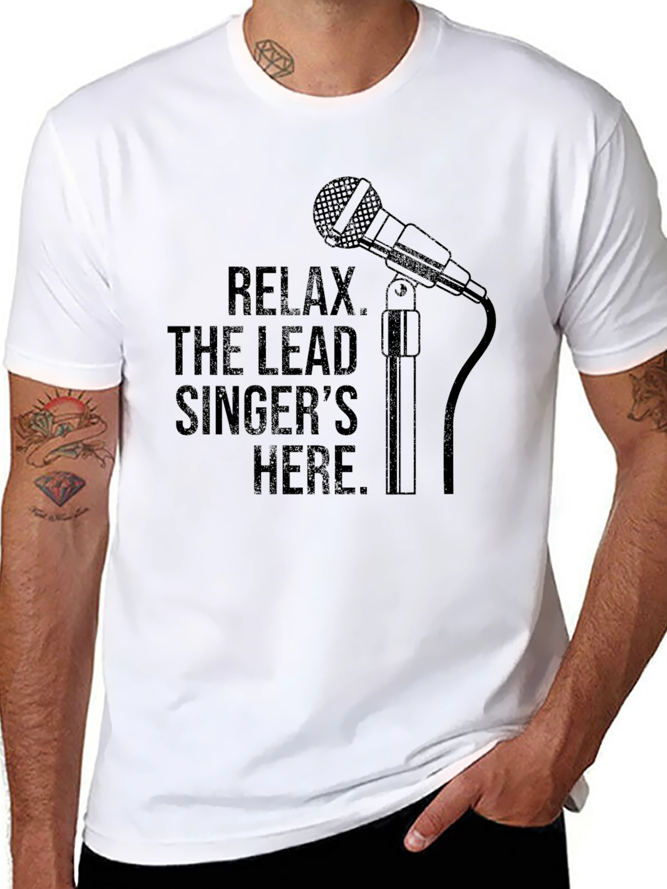 Relax The Lead Singers Here Black T-Shirt