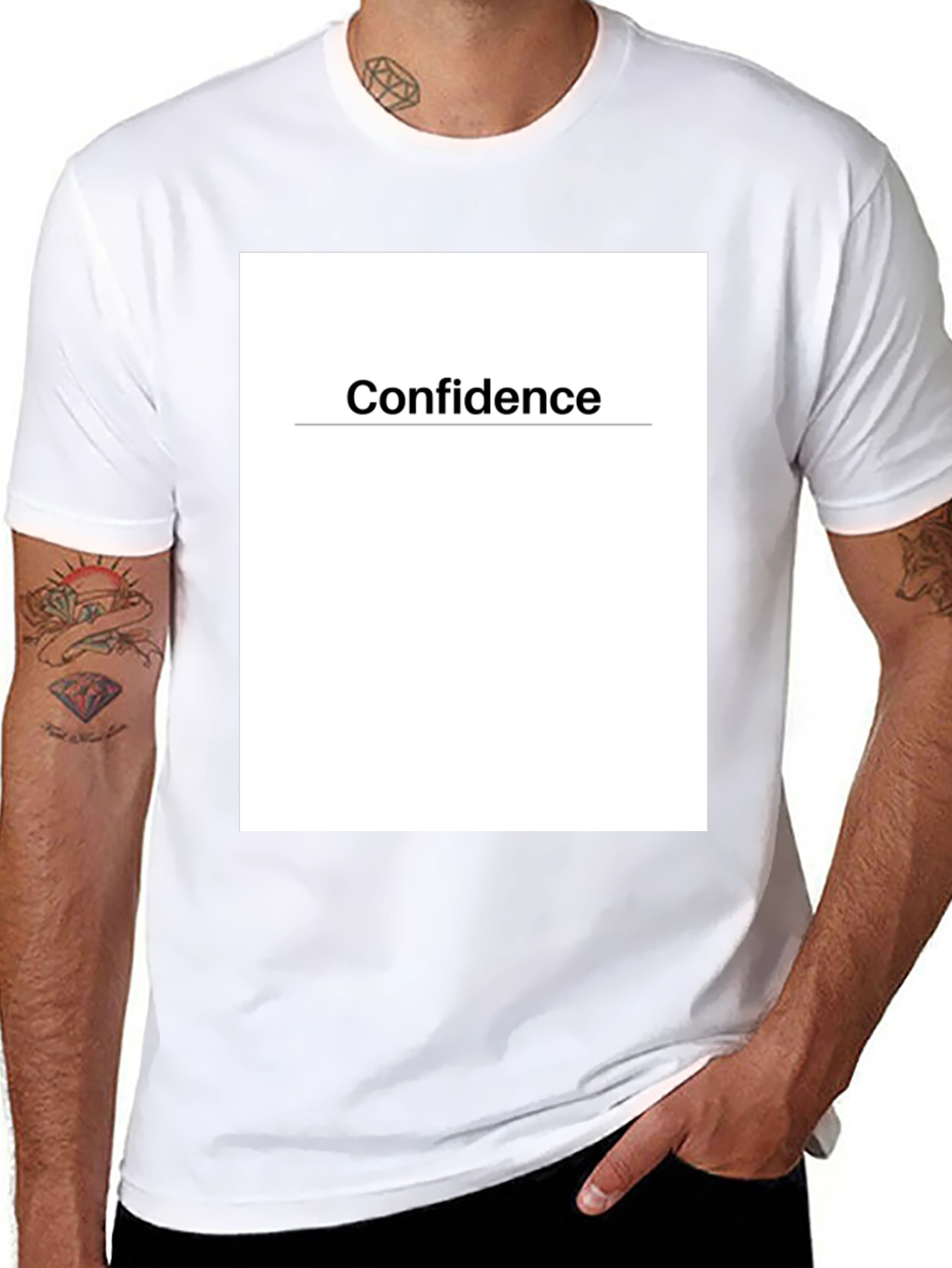 Confidence Graphic Tee - Black Cotton T-Shirt