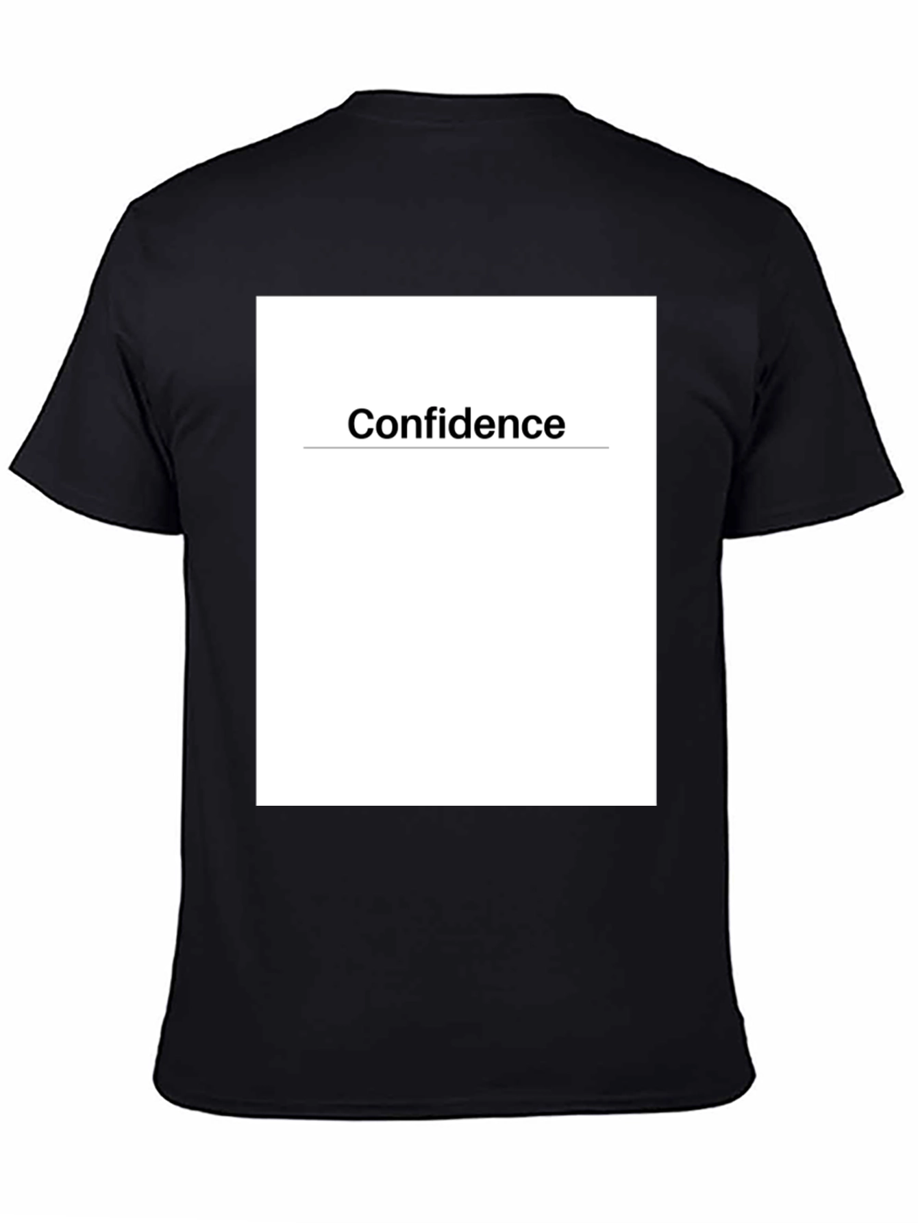 Confidence Graphic Tee - Black Cotton T-Shirt