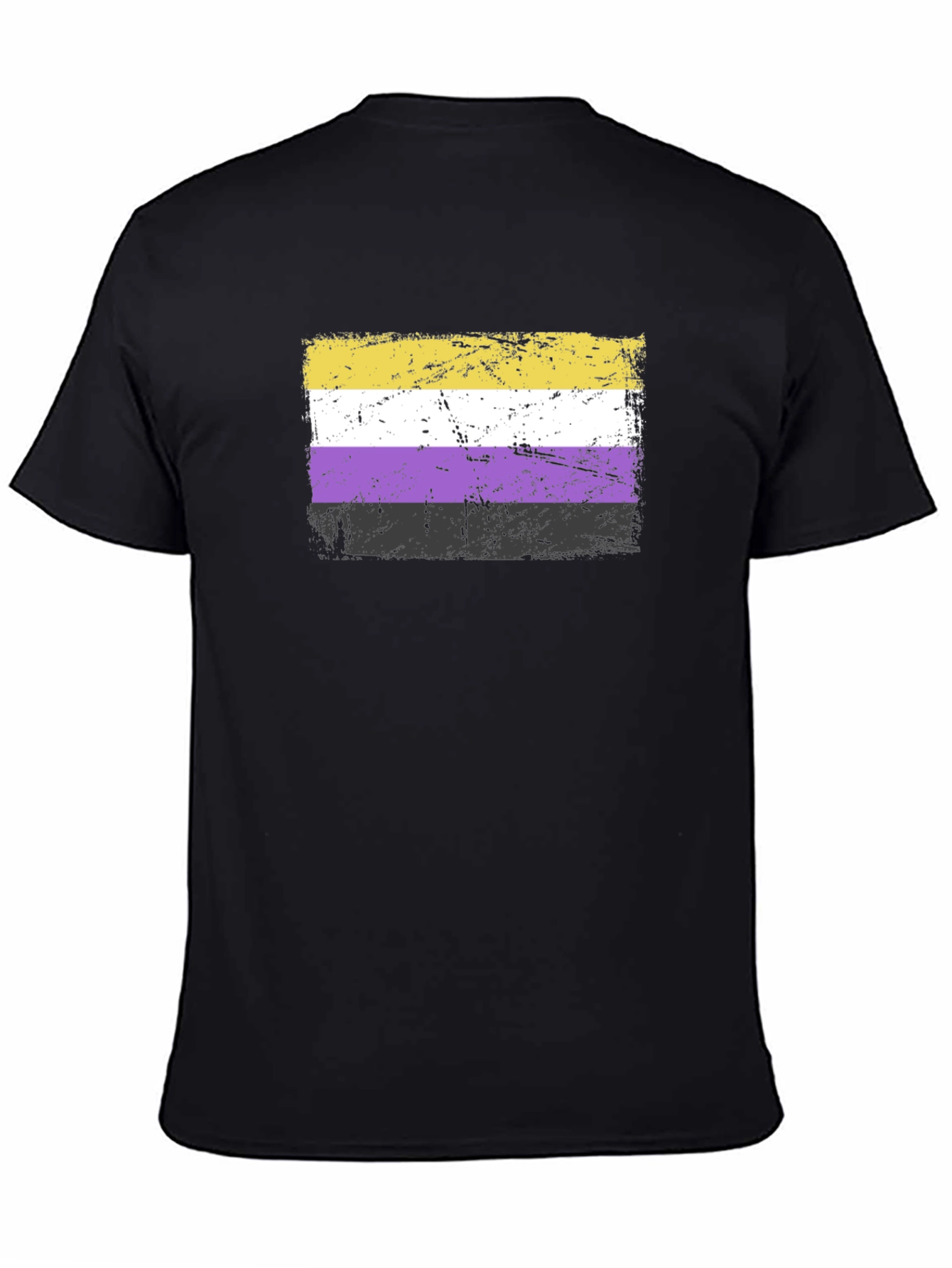 Nonbinary Pride Flag T-Shirt - Grunge Style