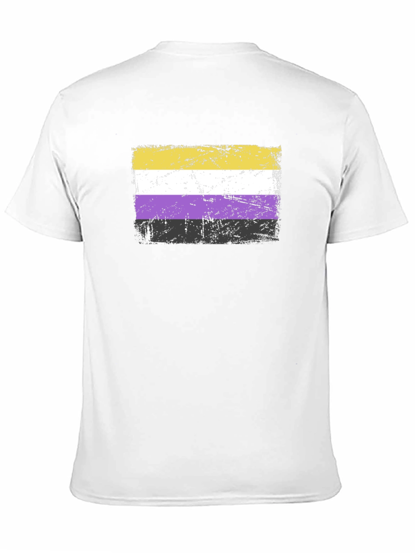 Nonbinary Pride Flag T-Shirt - Grunge Style