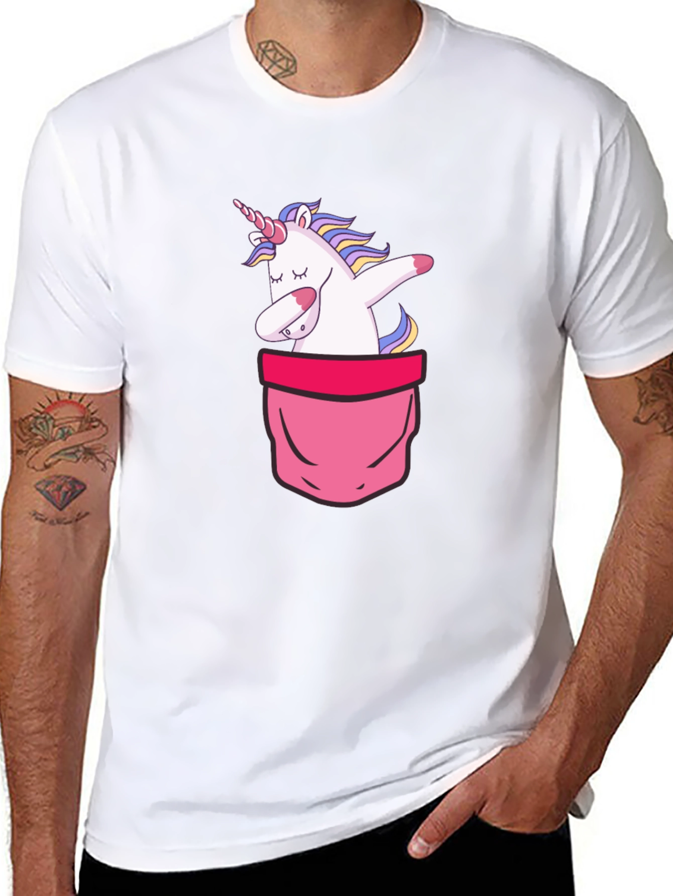 Unicorn Pocket Dab T-Shirt