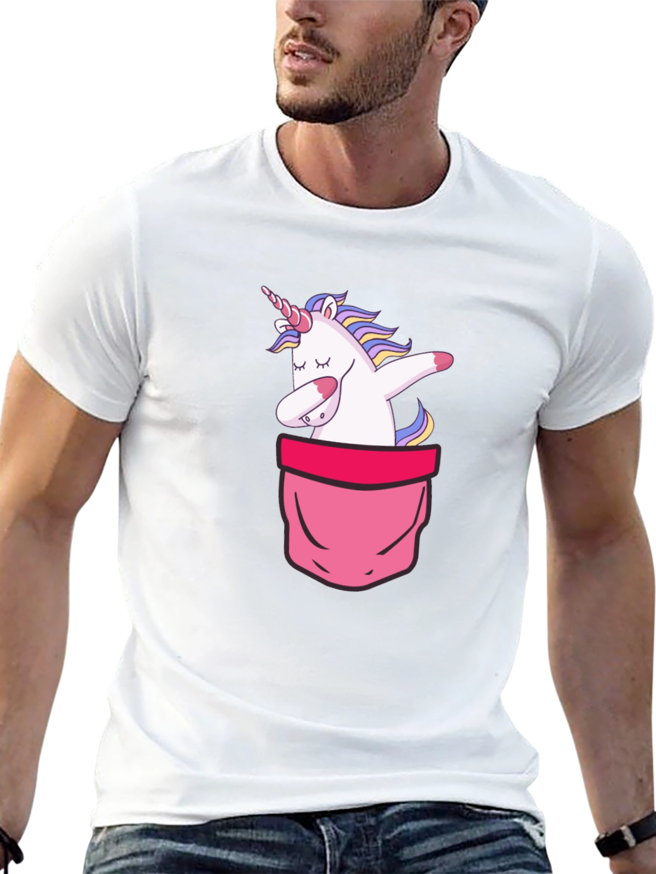 Unicorn Pocket Dab T-Shirt
