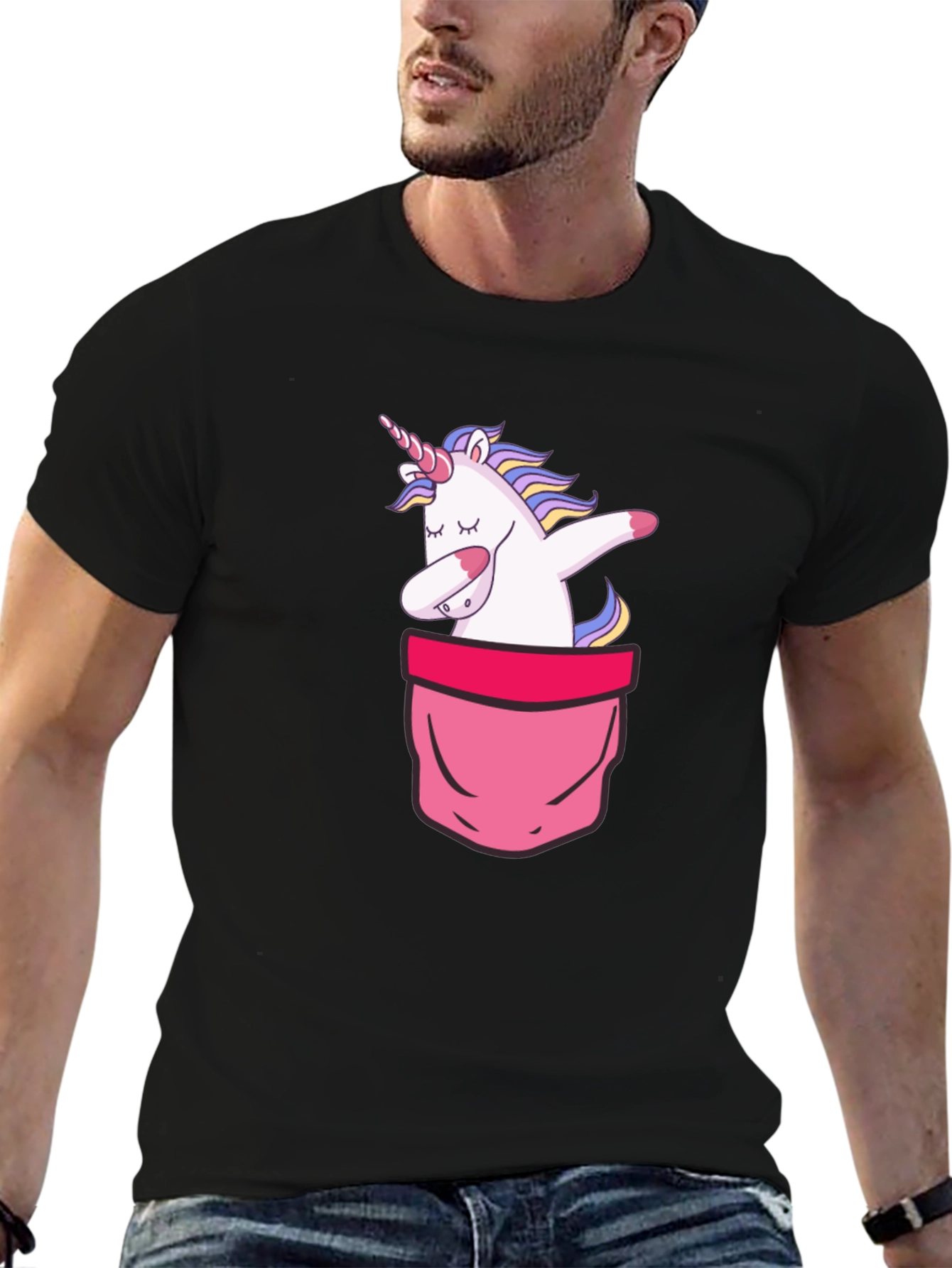 Unicorn Pocket Dab T-Shirt