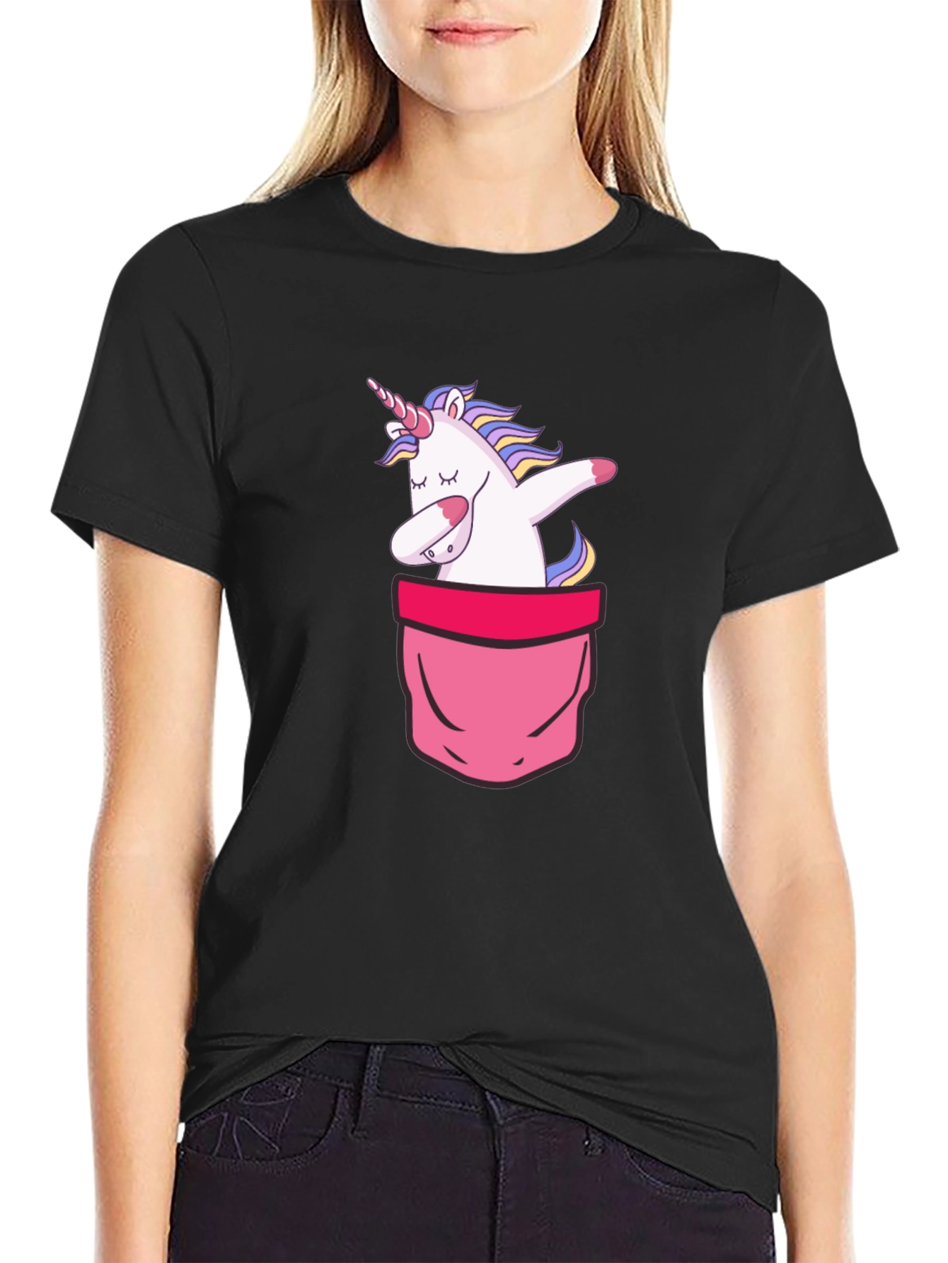 Unicorn Pocket Dab T-Shirt