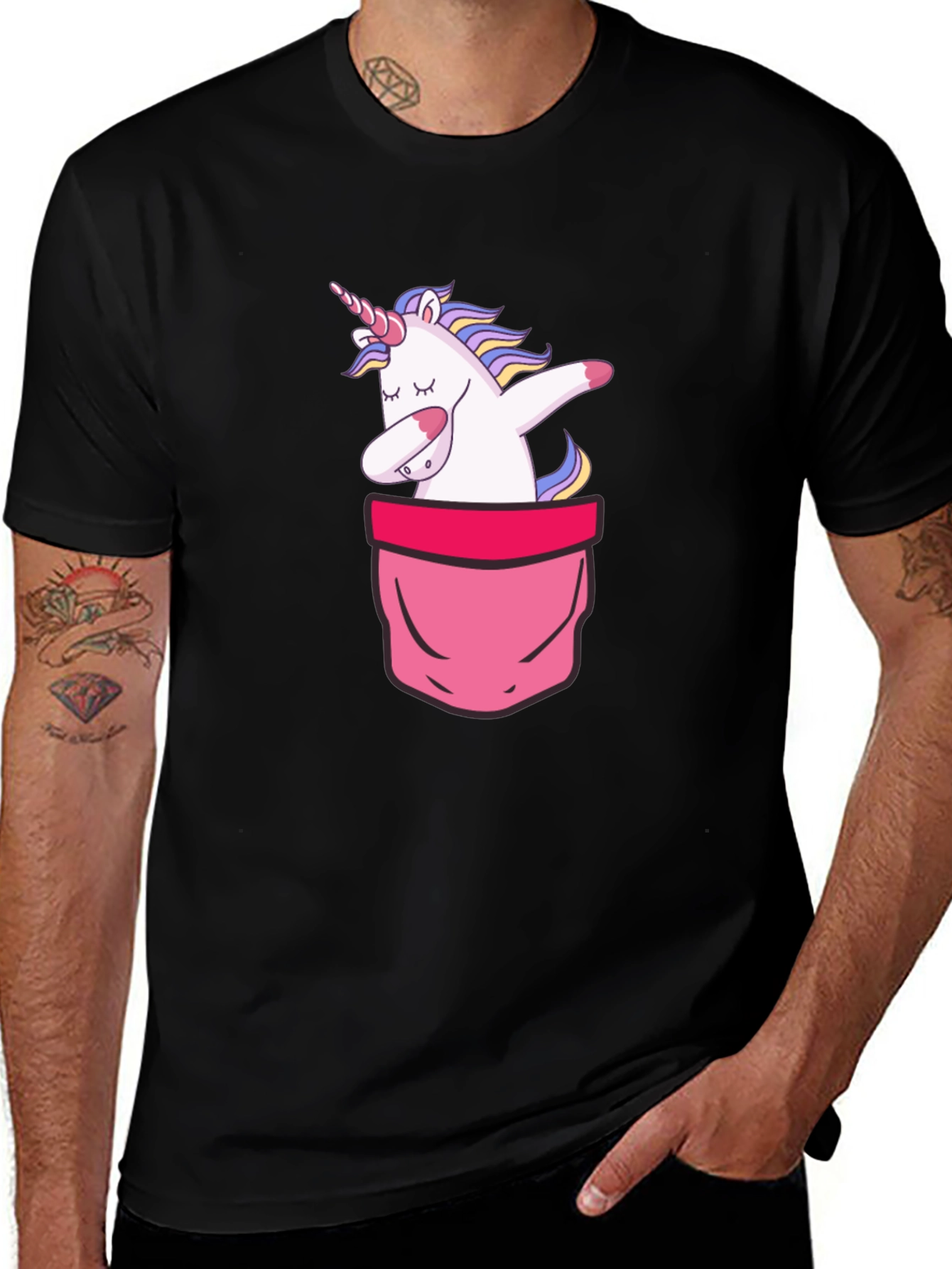 Unicorn Pocket Dab T-Shirt