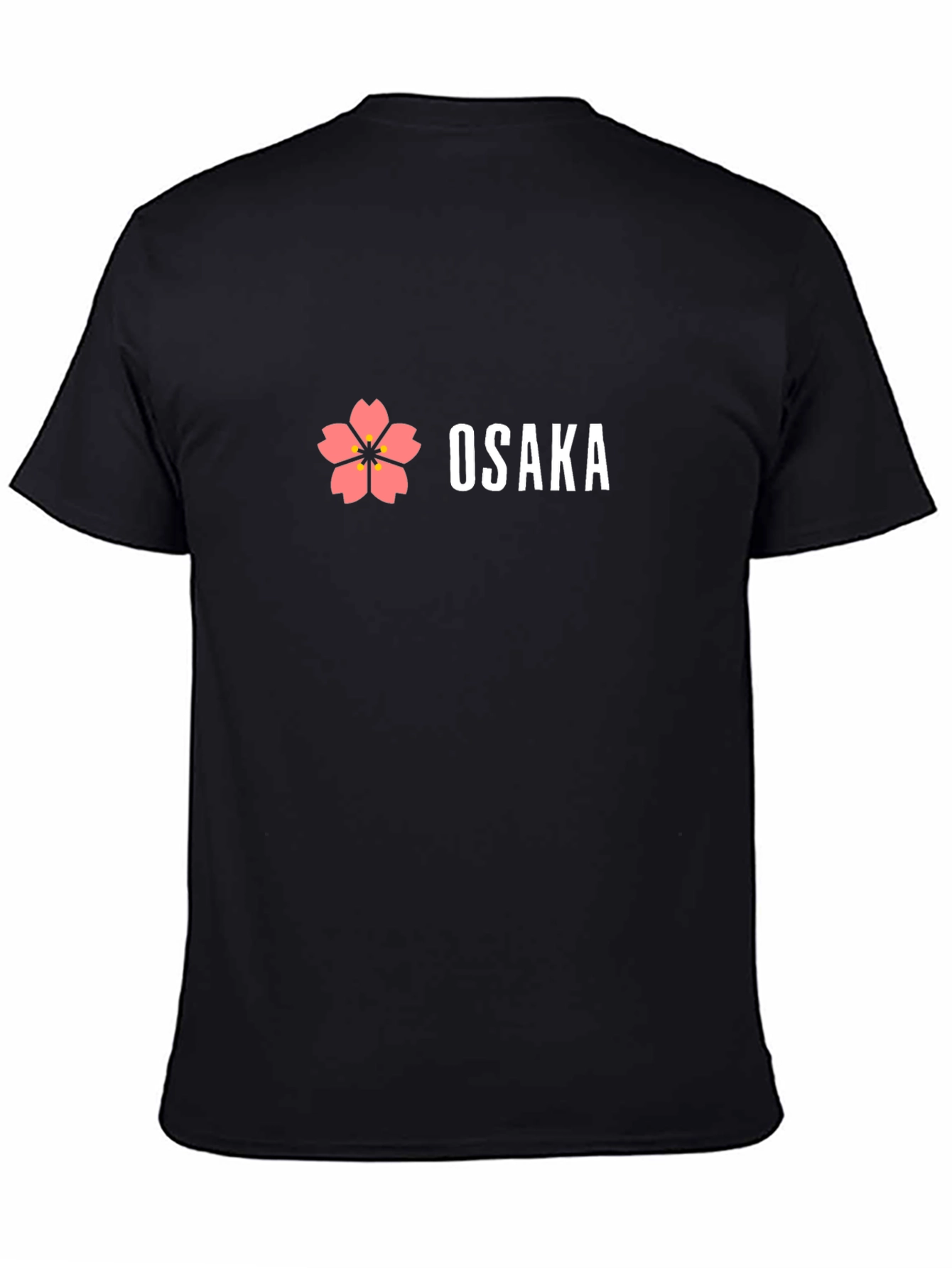 Osaka Flower Graphic Black T-Shirt