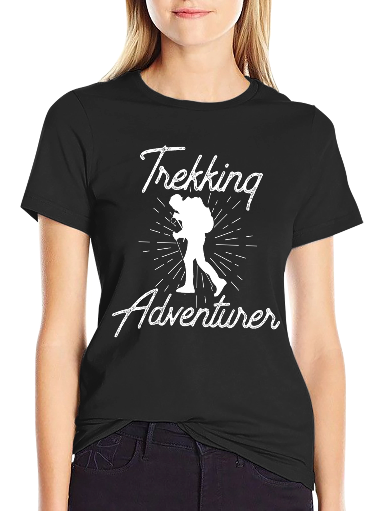 Trekking Adventurer Graphic Tee - Black