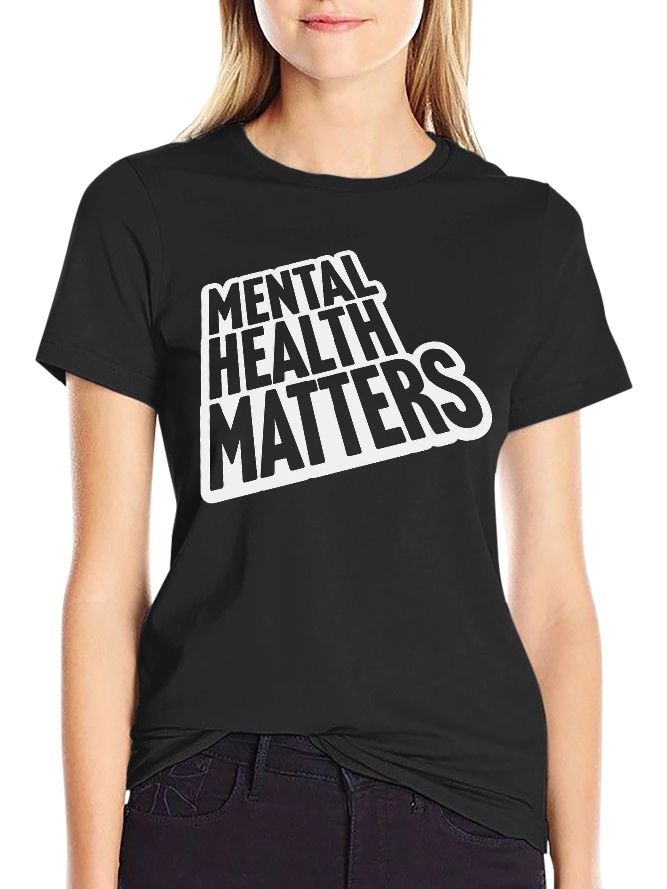 Mental Health Matters T-Shirt - Black Casual Tee