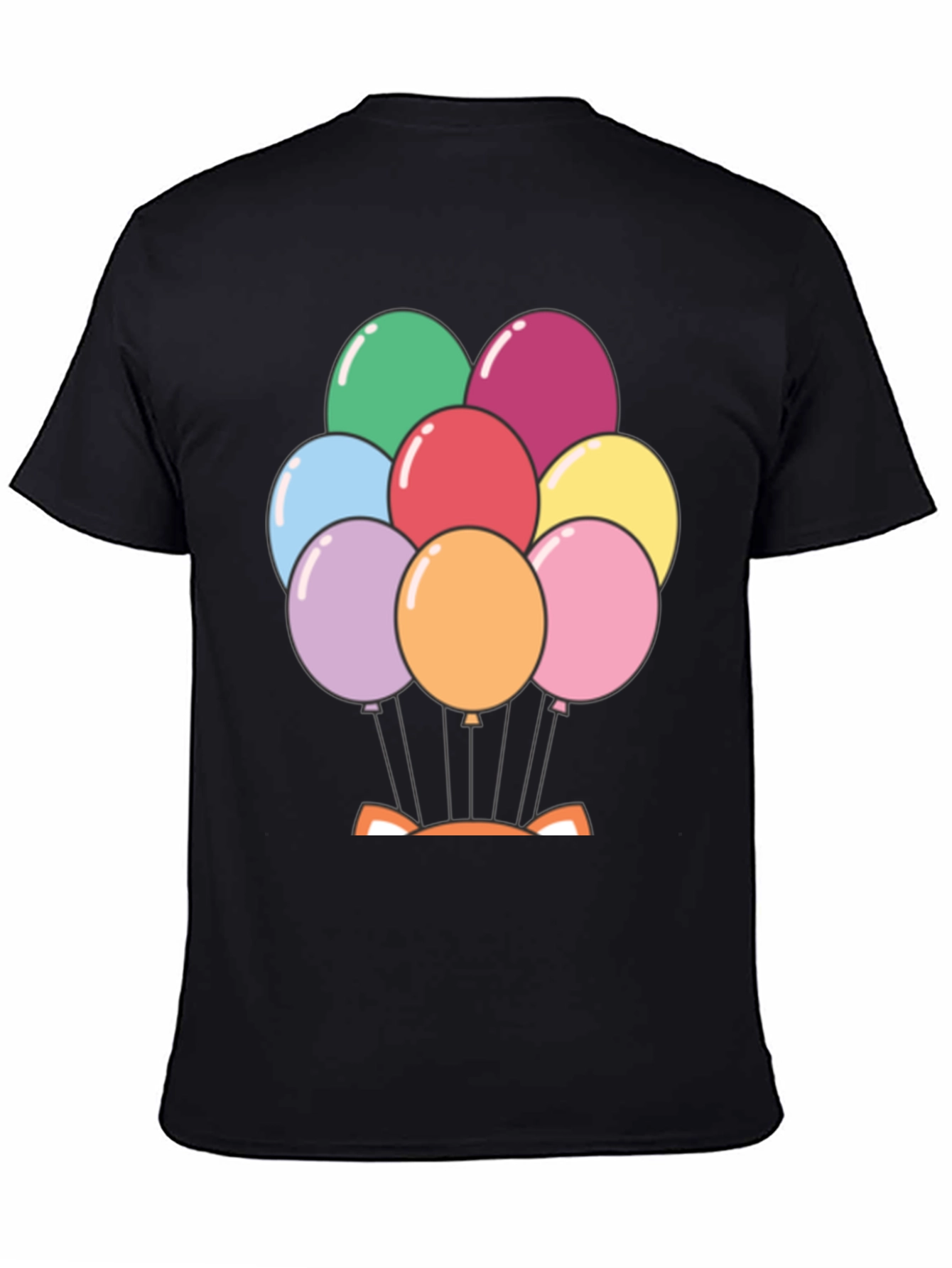 Balloon Fox Graphic Tee - Fun Novelty Shirt