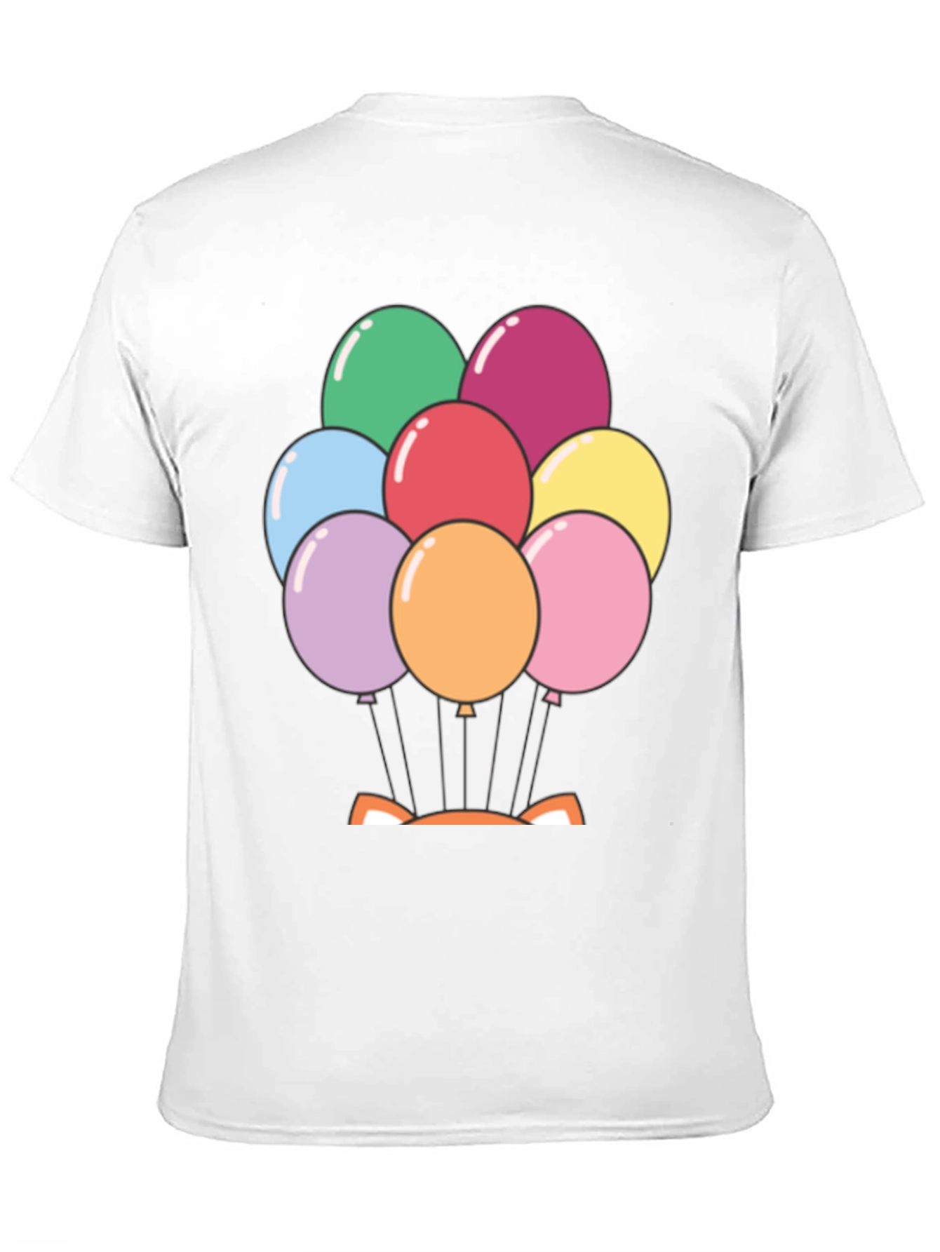 Balloon Fox Graphic Tee - Fun Novelty Shirt